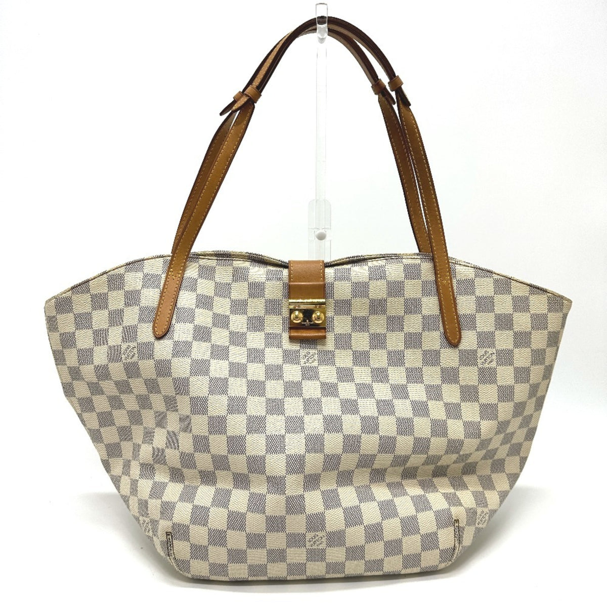 Louis Vuitton White Damier Azur Shoulder Bag Tote Bag (Pre-Owned)