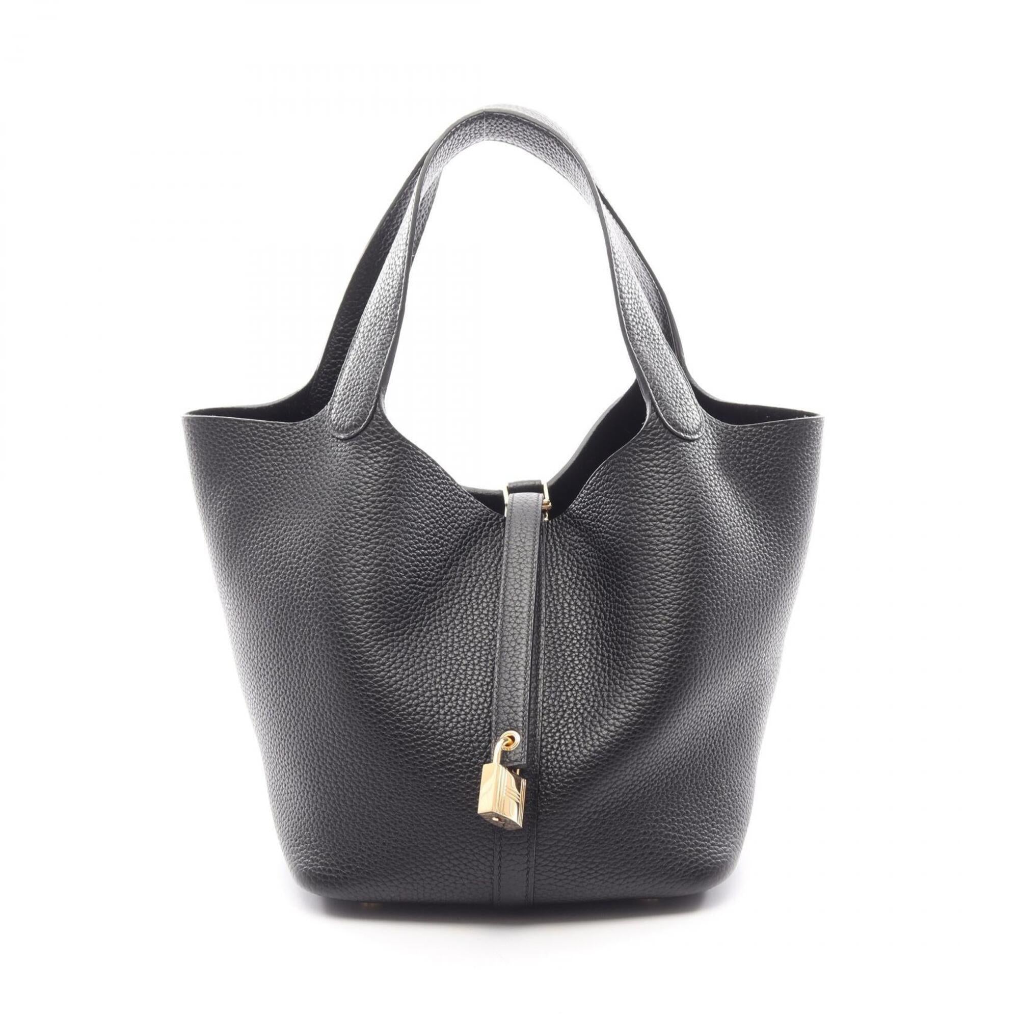 Hermes Black Taurillon Clemence Leather Handbag (Pre-Owned)
