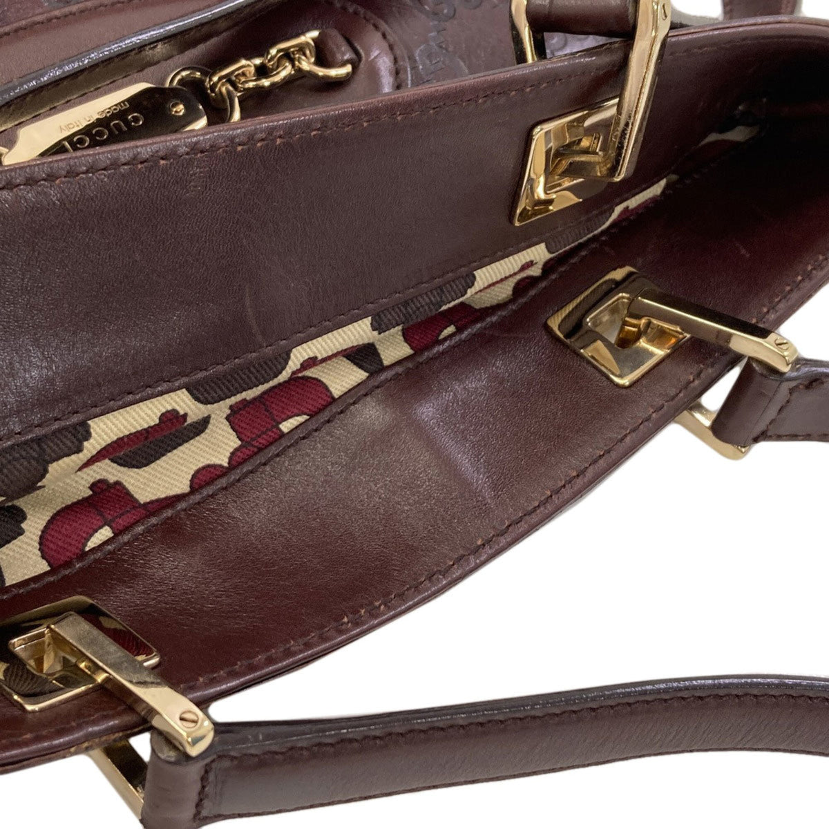 Gucci Brown Leather Handbag (Pre-Owned)
