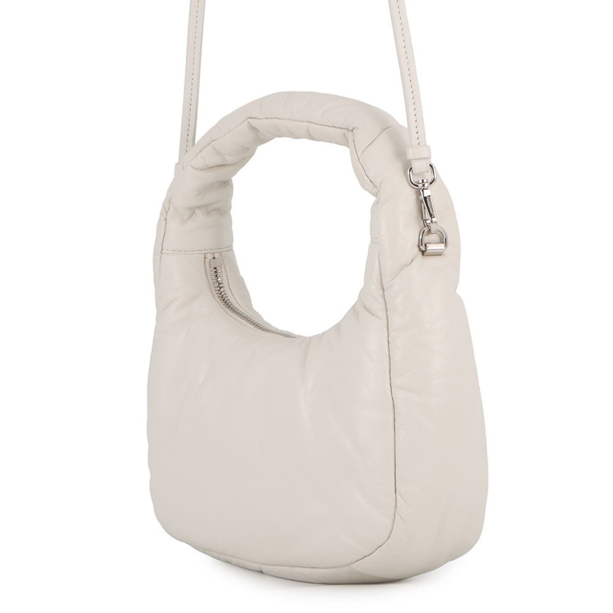 Prada White Leather Handbag Shoulder Bag (Pre-Owned)
