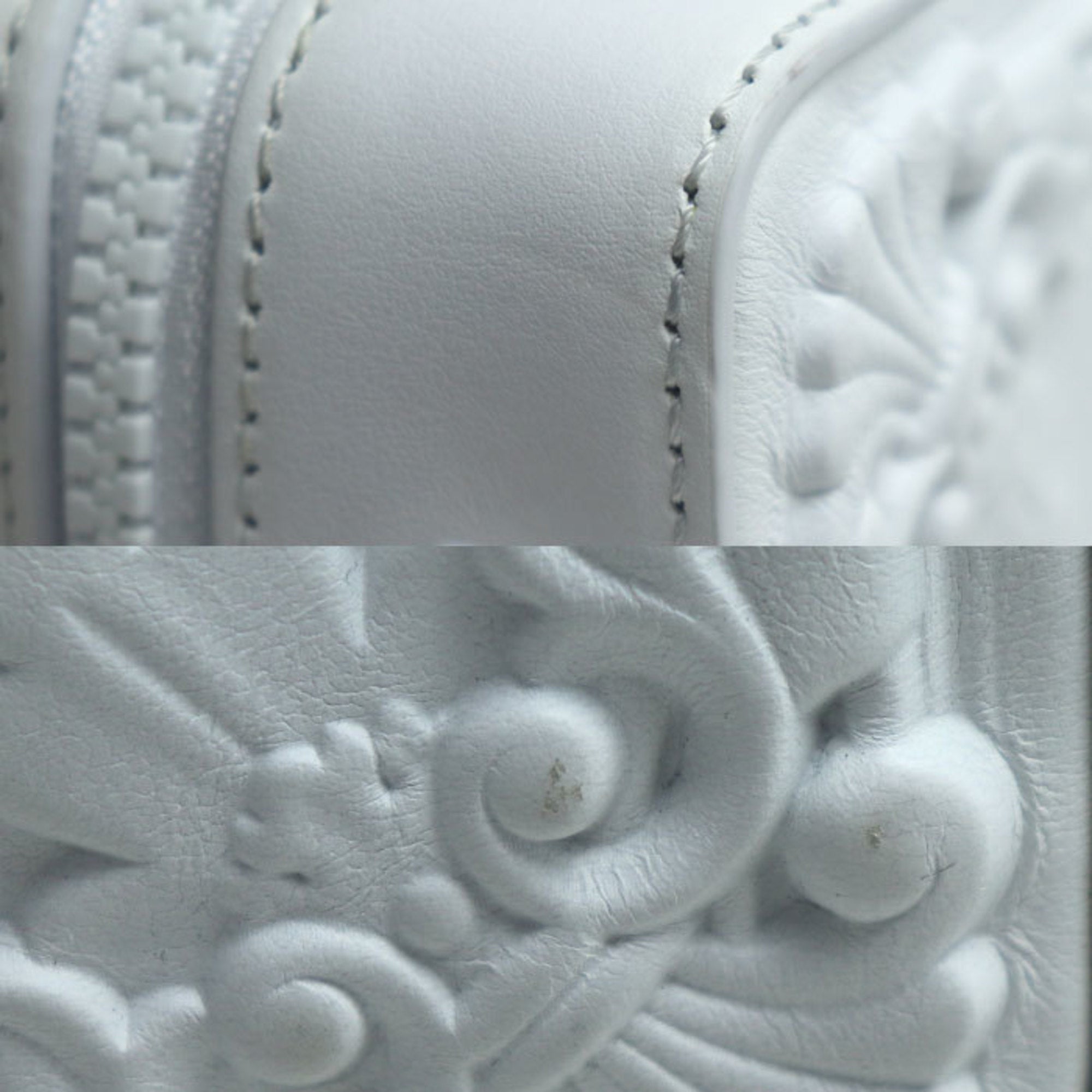 Louis Vuitton White Leather Shoulder Bag (Pre-Owned)