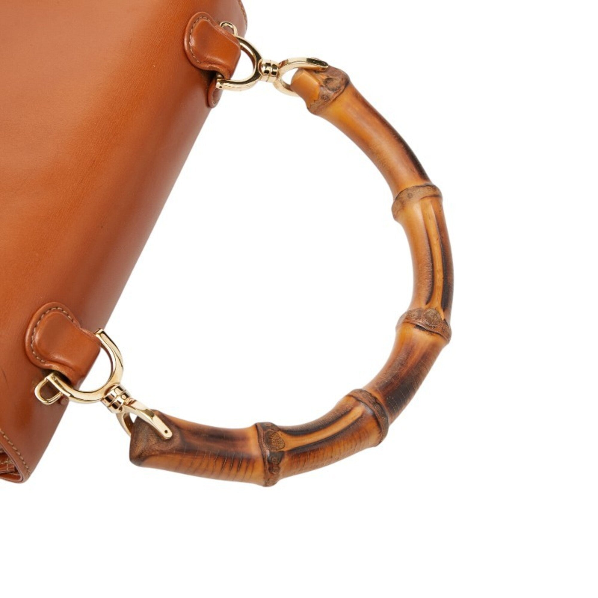 Gucci Brown Leather Handbag Shoulder Bag (Pre-Owned)