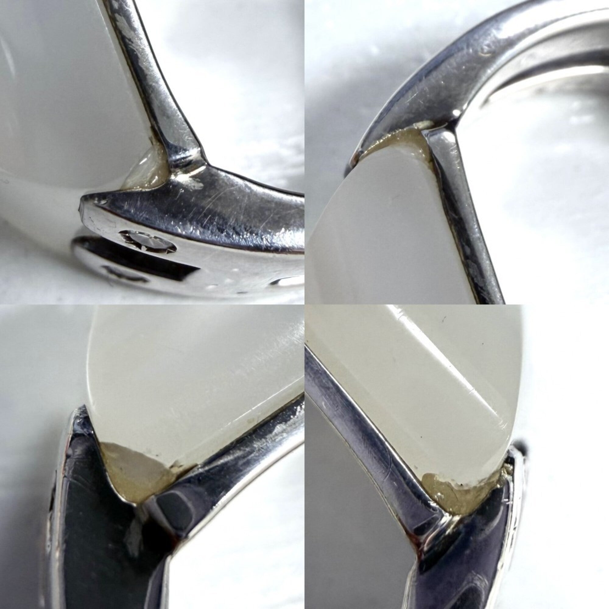 Hermes Silver 925 Band Ring (Pre-Owned)
