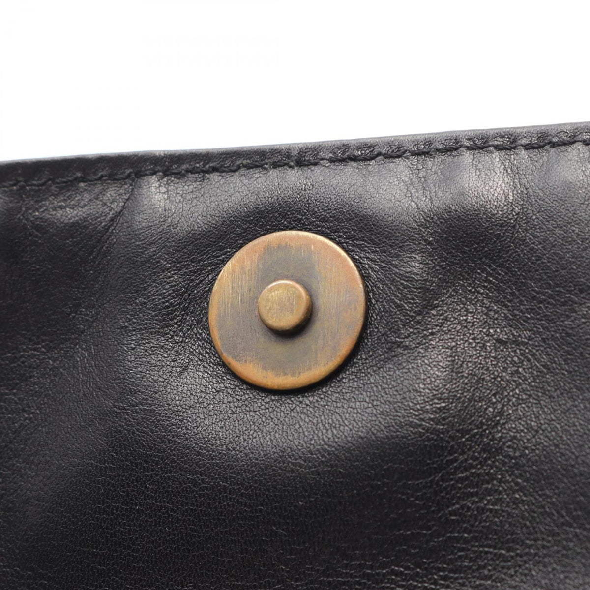 Chanel Black Leather Handbag Shoulder Bag (Pre-Owned)