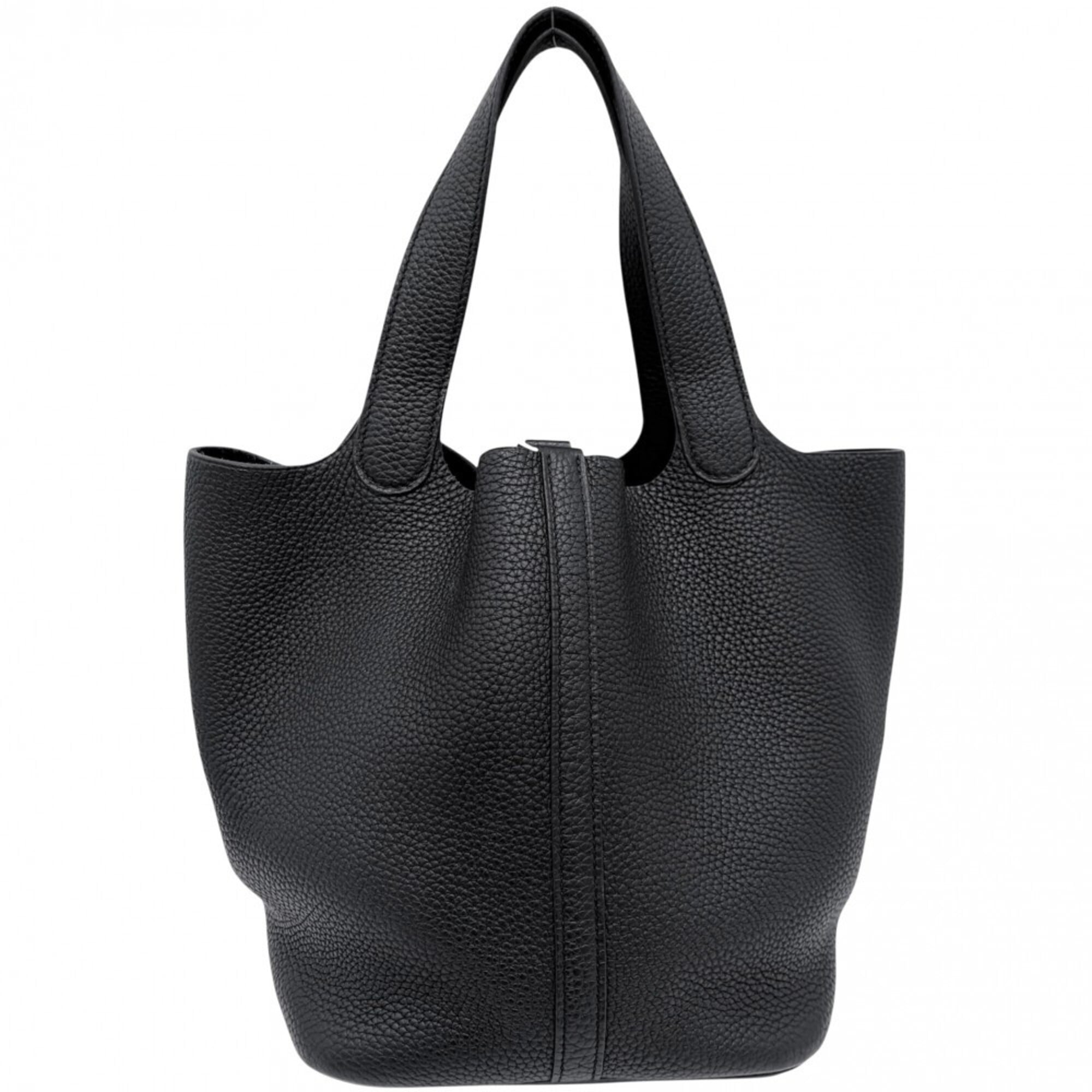 Hermes Black Leather Handbag (Pre-Owned)