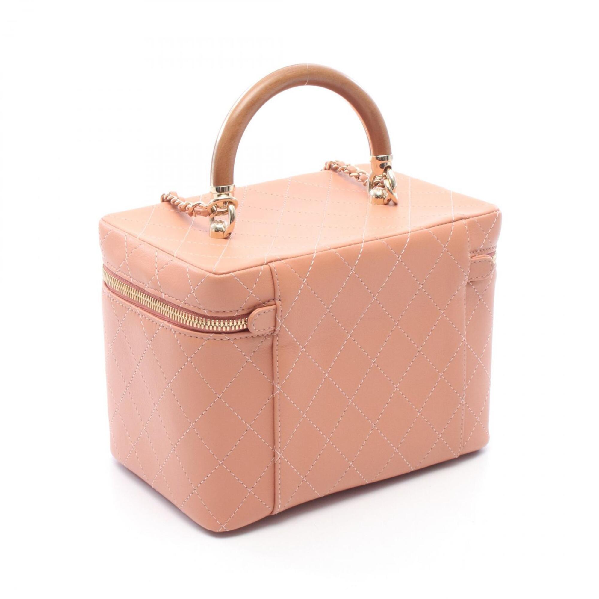 Chanel Matelasse Pink Leather Handbag Shoulder Bag (Pre-Owned)