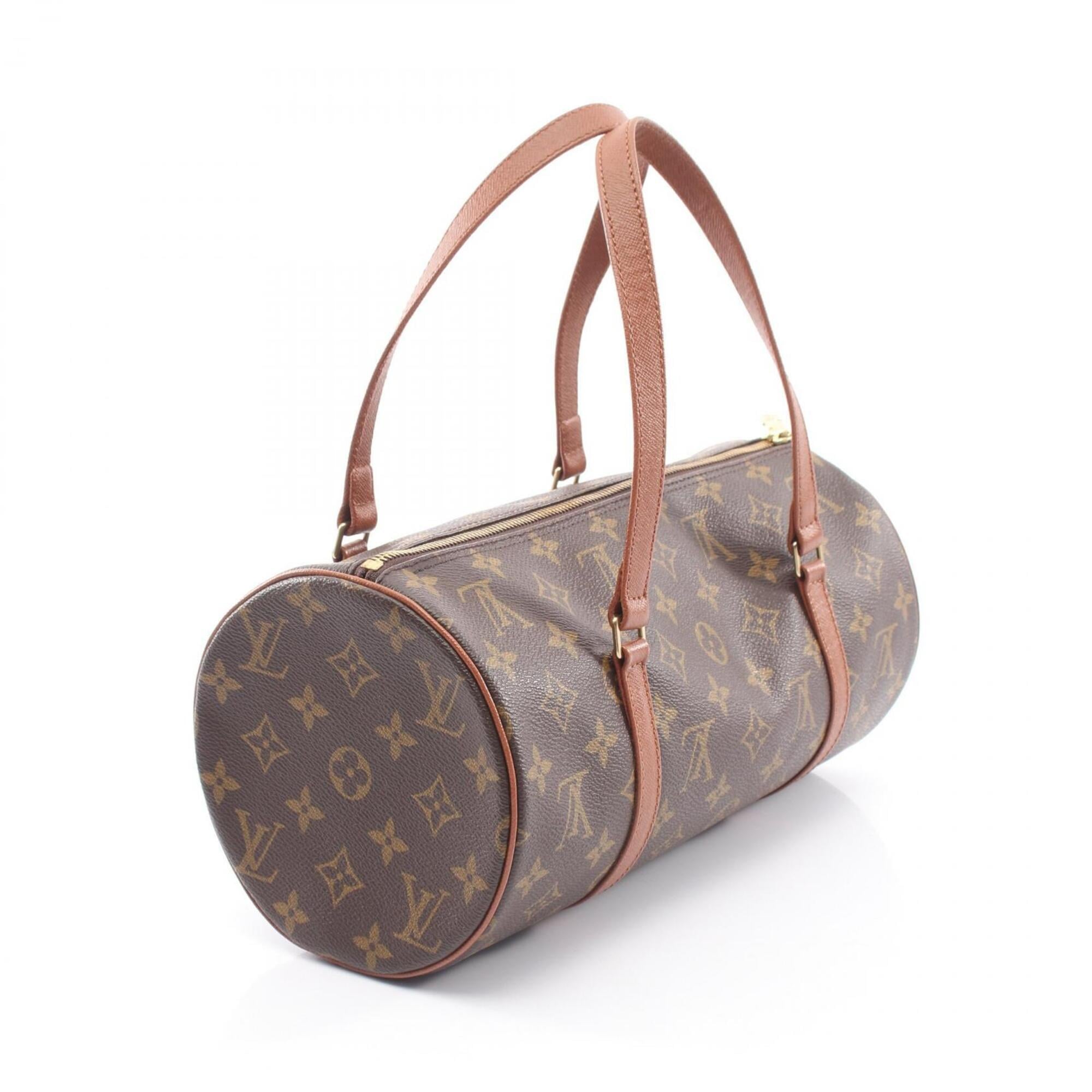 Louis Vuitton Brown Coated Canvas Leather Handbag Pouch (Pre-Owned)