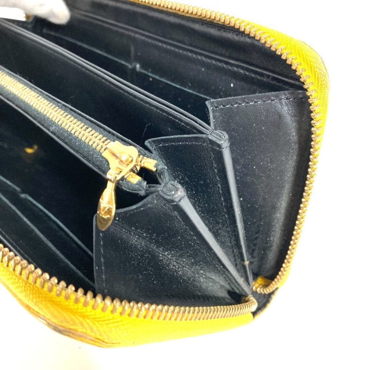Louis Vuitton Dot Infinity (Yayoi Kusama) Black Yellow Patent Leather Long Wallet (Bi-Fold) (Pre-Owned)