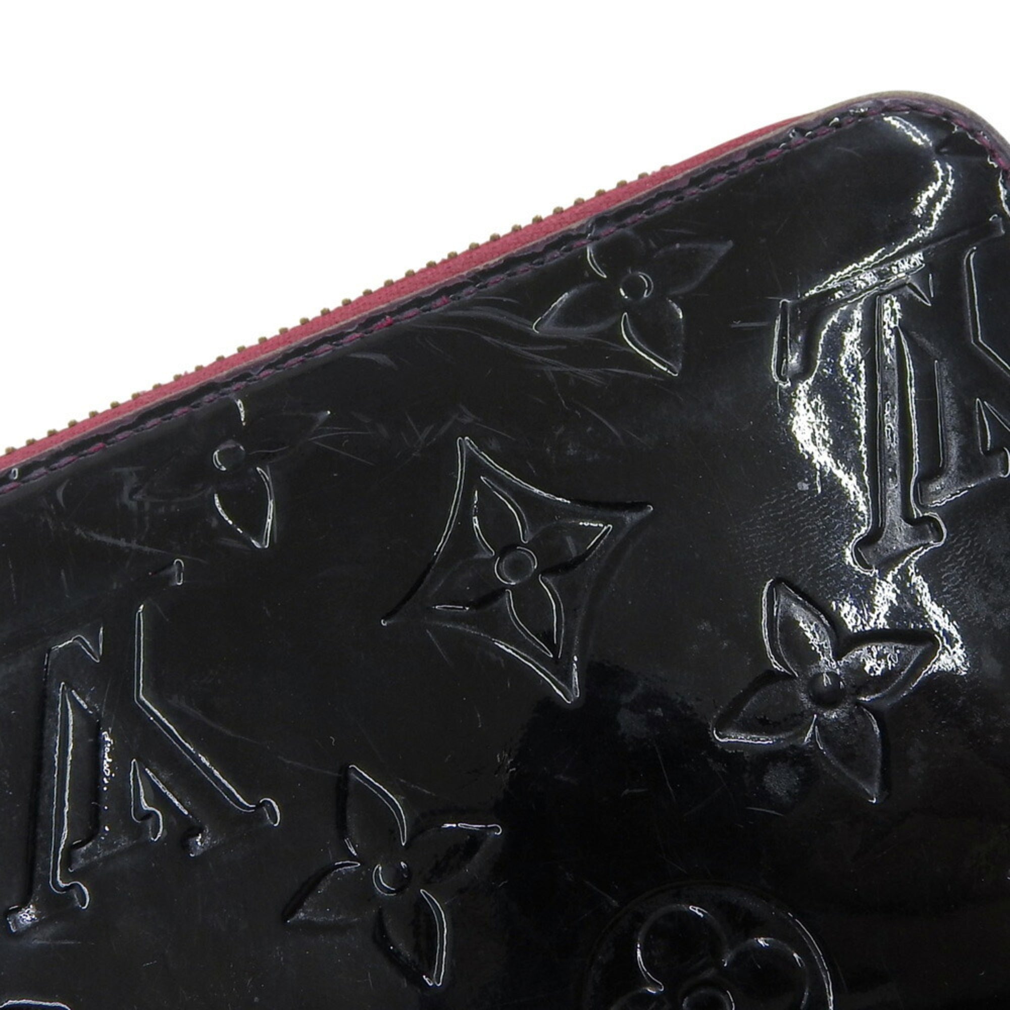 Louis Vuitton Black Pink Leather Long Wallet (Bi-Fold) (Pre-Owned)