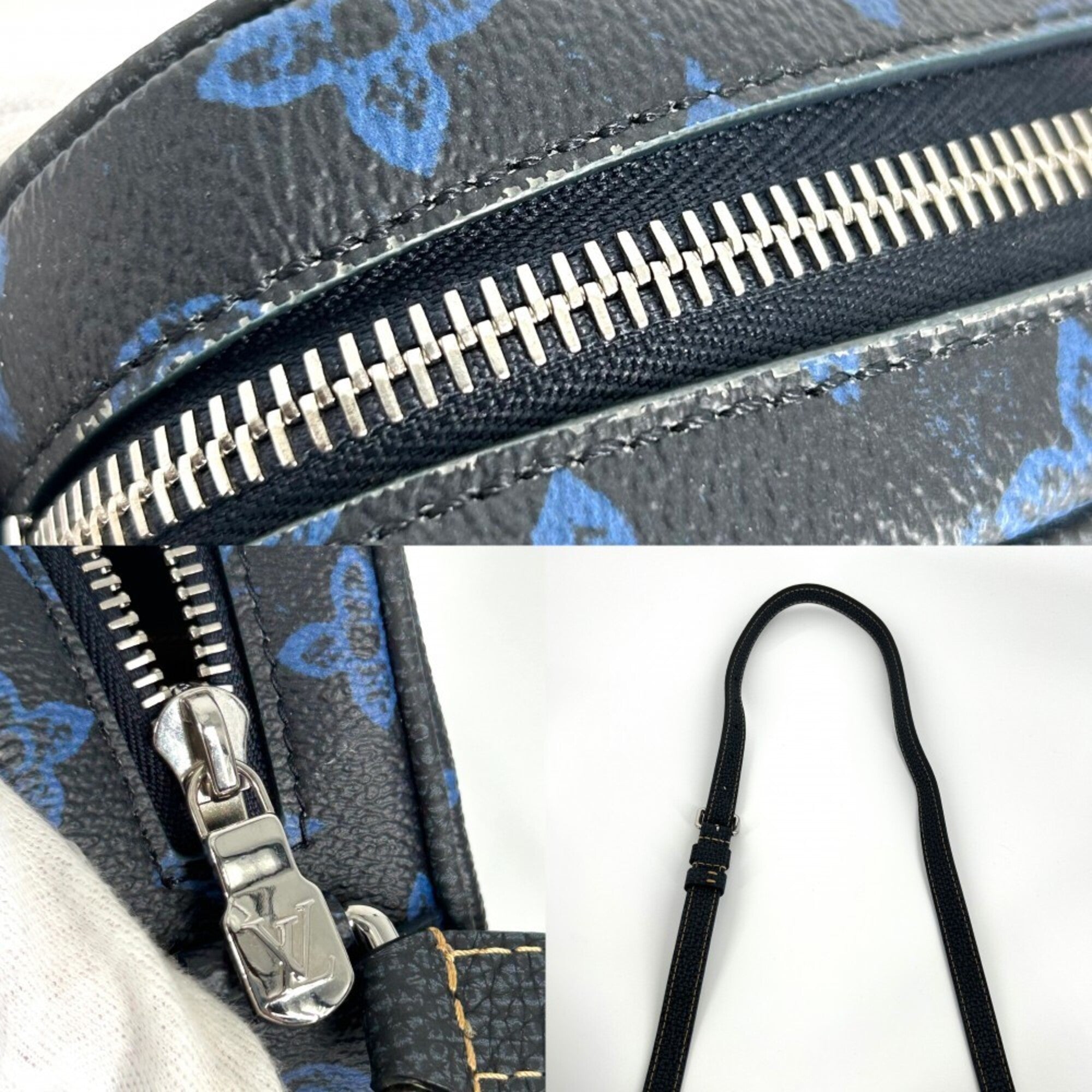 Louis Vuitton Navy Monogram Pochette Shoulder Bag (Pre-Owned)