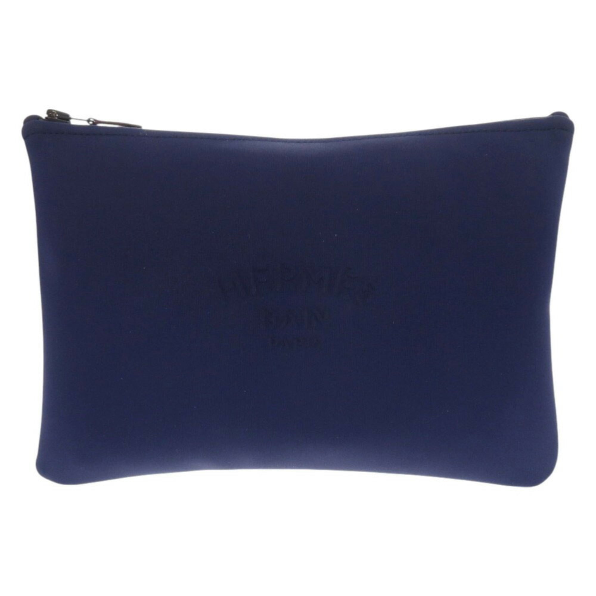 Hermes Blue Marine Nylon Elastane Pouch (Pre-Owned)