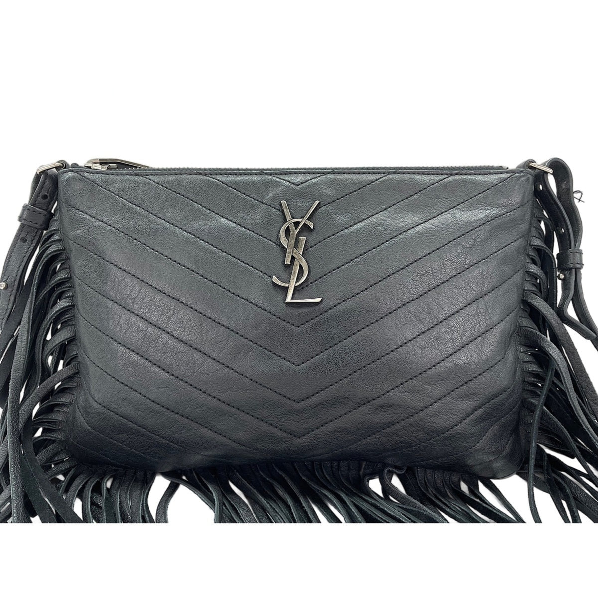 Yves Saint Laurent Black Clear Shoulder Bag (Pre-Owned)