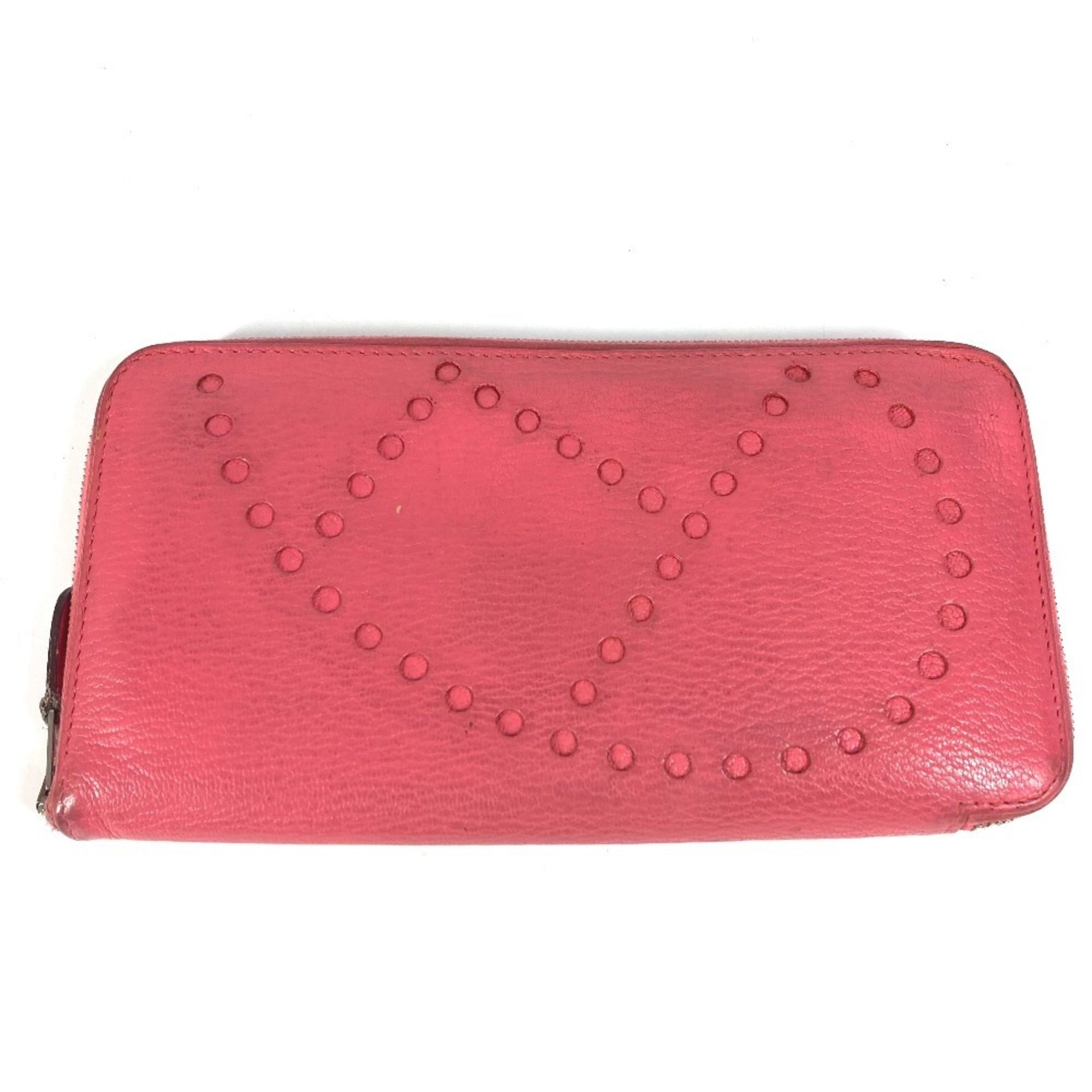 Hermes Pink Chevre Leather Long Wallet (Bi-Fold) (Pre-Owned)