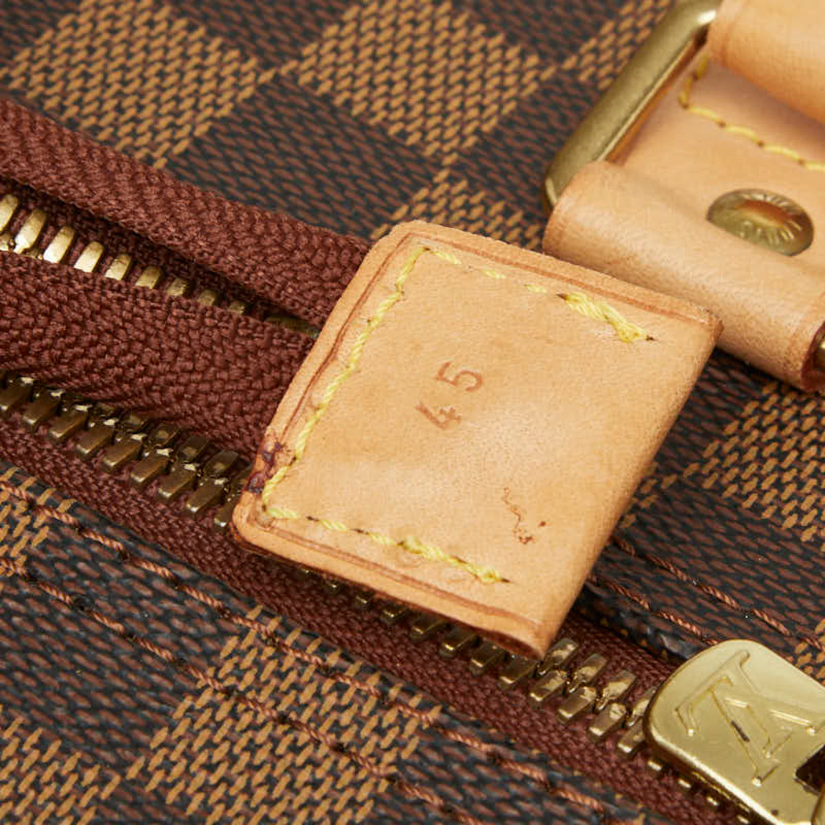 Louis Vuitton Damier Brown Pvc Leather Boston Bag (Pre-Owned)