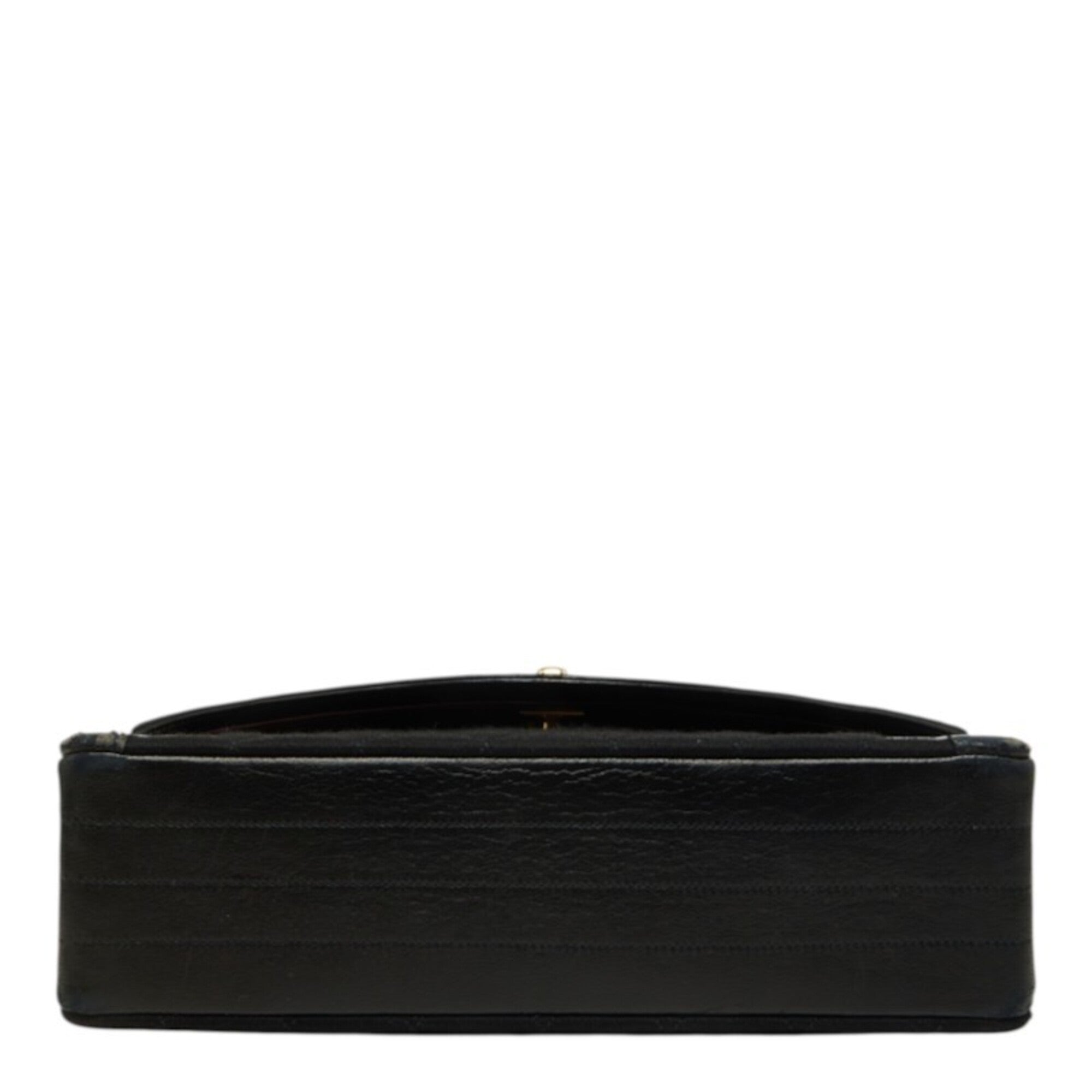 Chanel Black Cotton Leather Shoulder Bag (Pre-Owned)