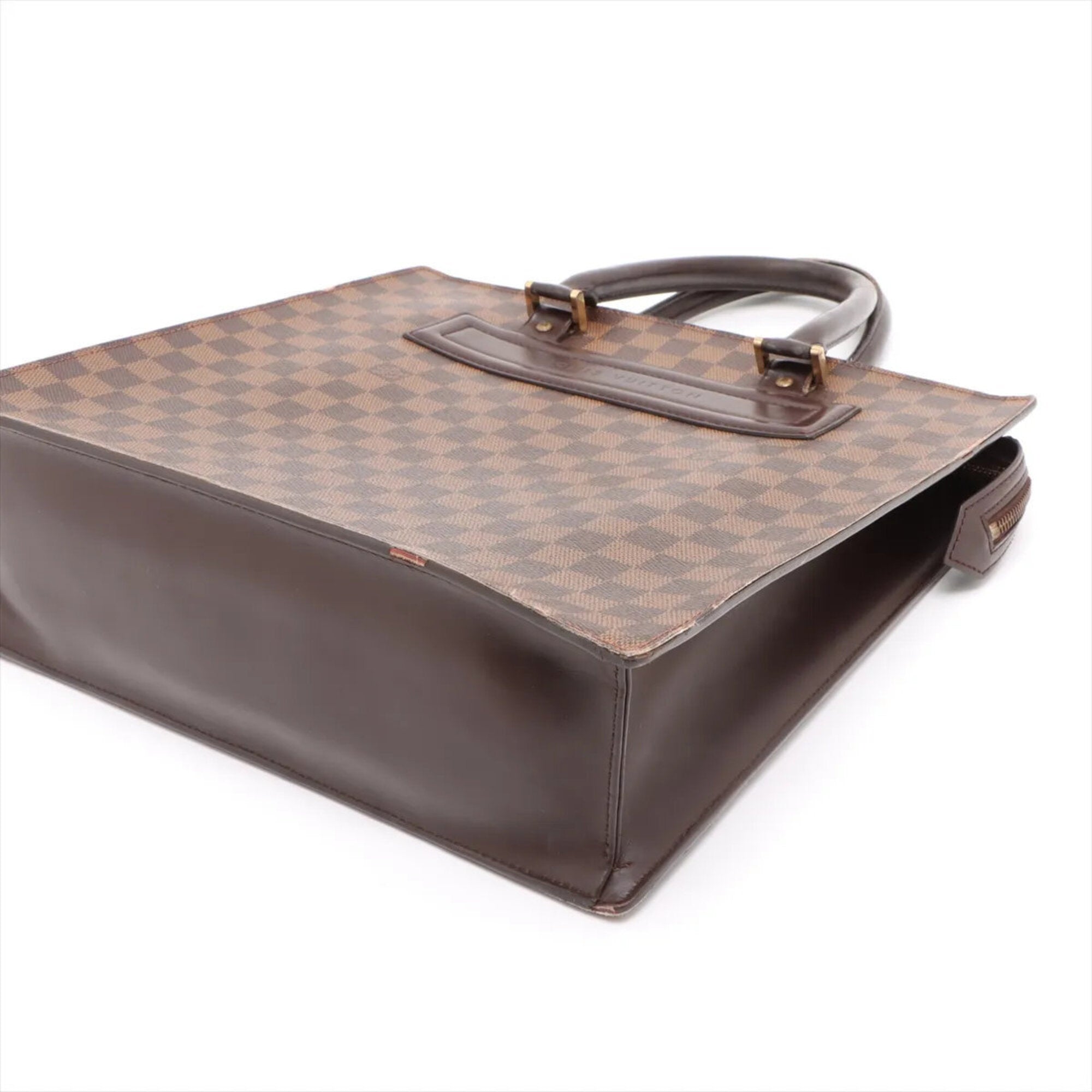 Louis Vuitton Damier Ebene Leather Coated Canvas Handbag Tote Bag (Pre-Owned)