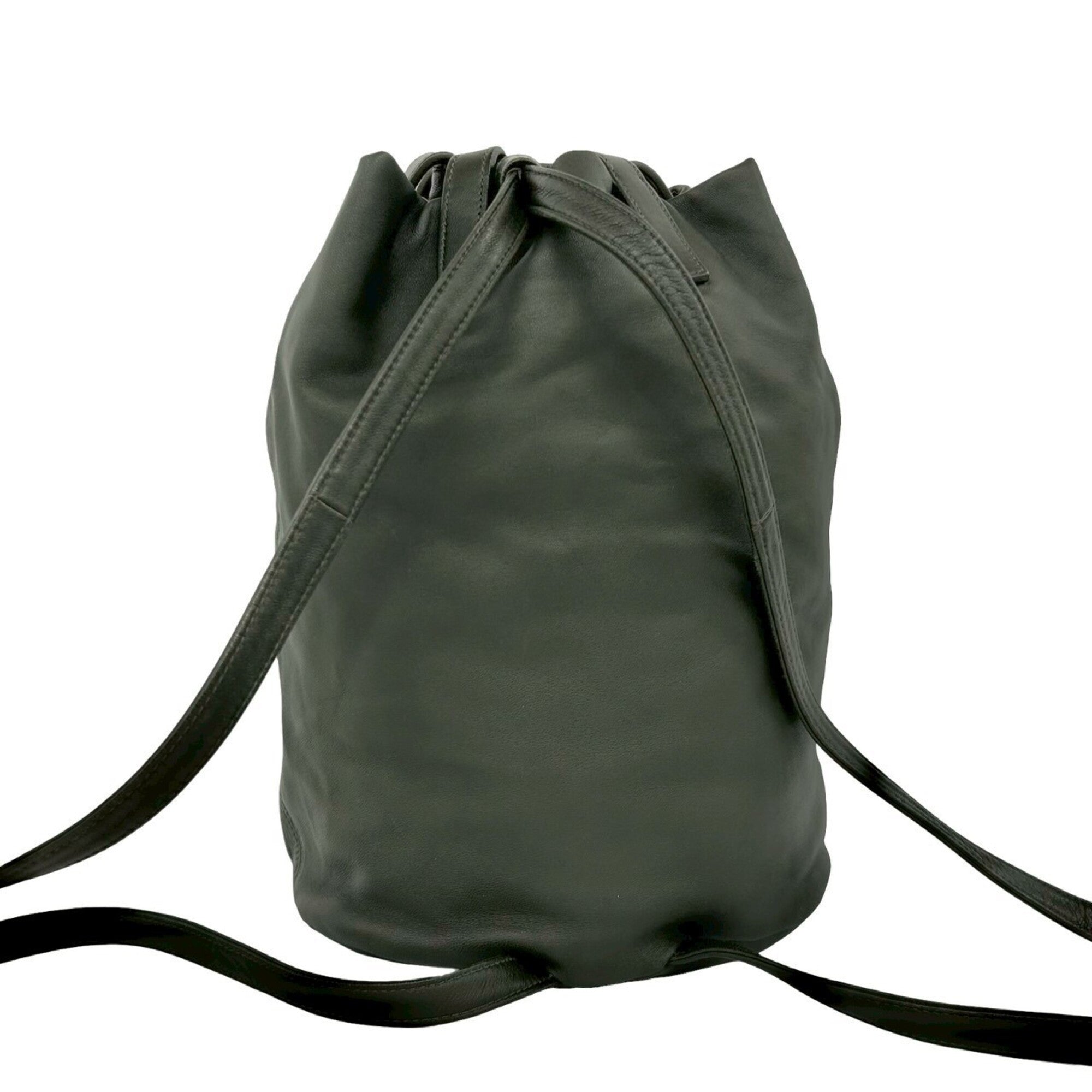 Loewe Green Leather Backpack (Pre-Owned)