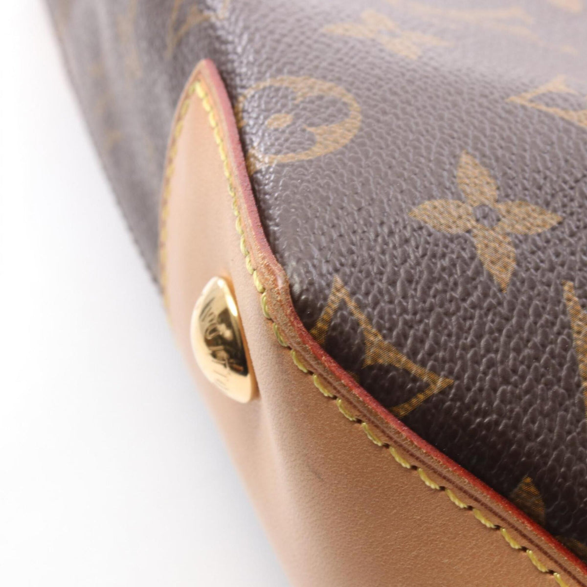 Louis Vuitton Brown Monogram Coated Canvas Leather Handbag (Pre-Owned)