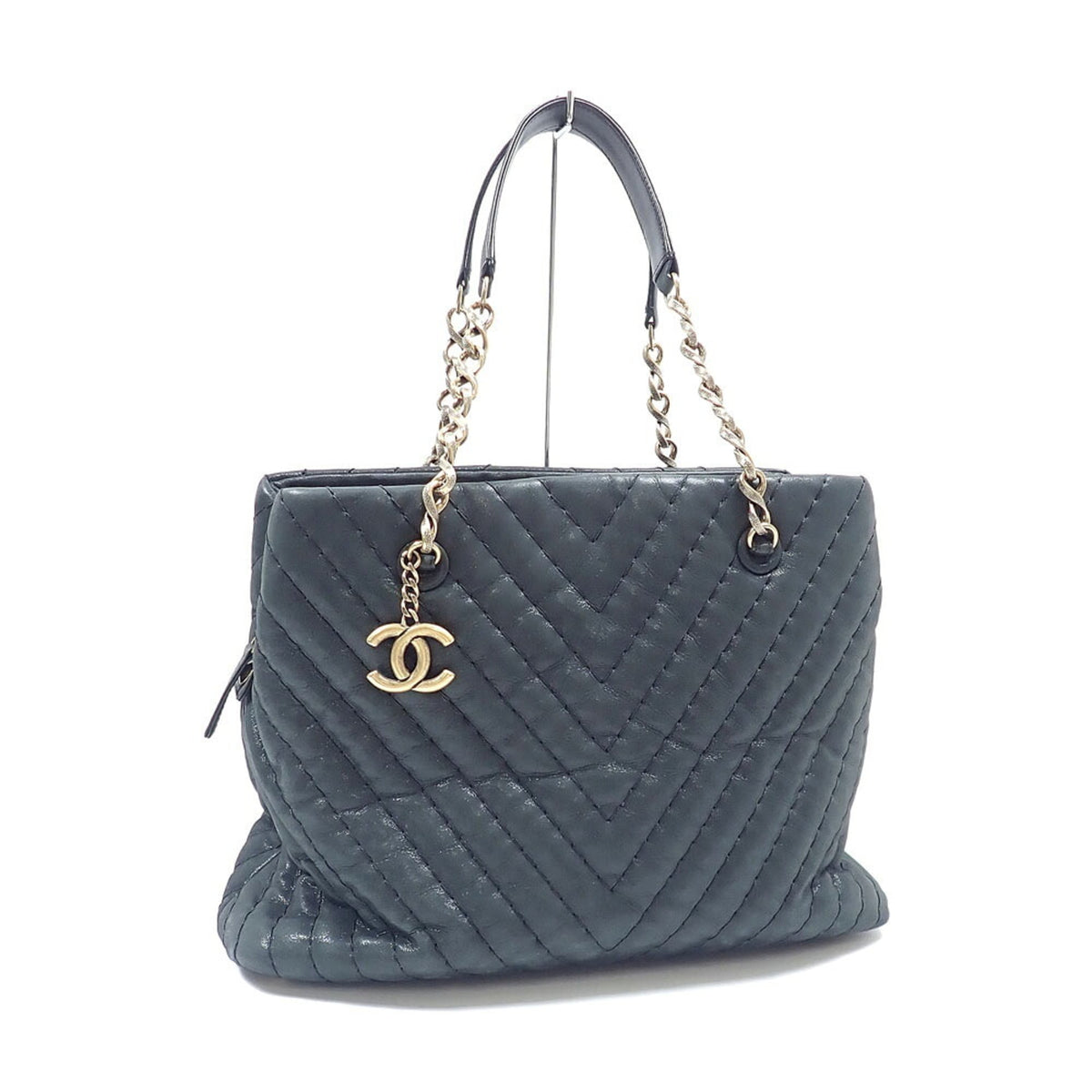 Chanel Black Leather Tote Bag (Pre-Owned)