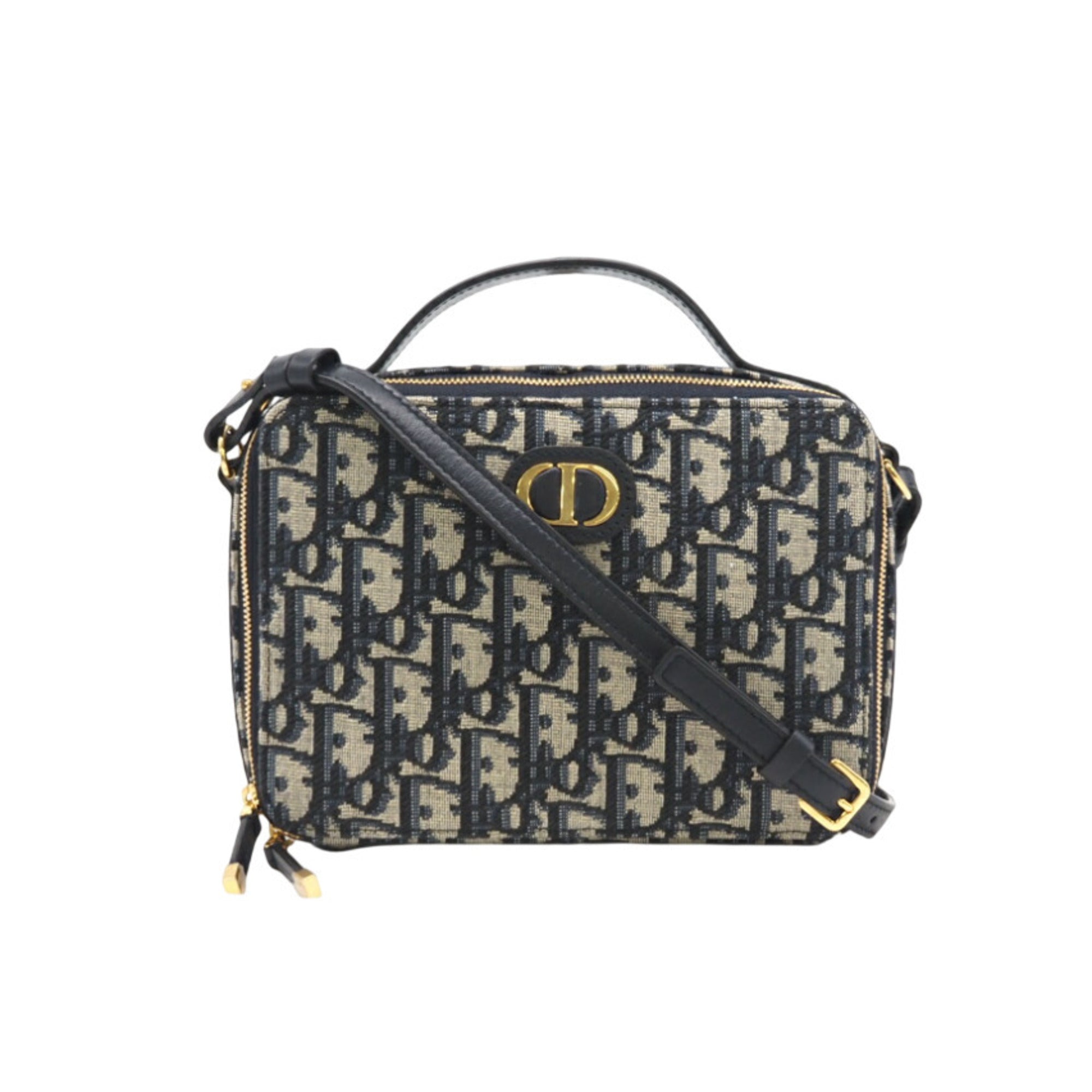 Christian Louboutin Navy Canvas Shoulder Bag (Pre-Owned)