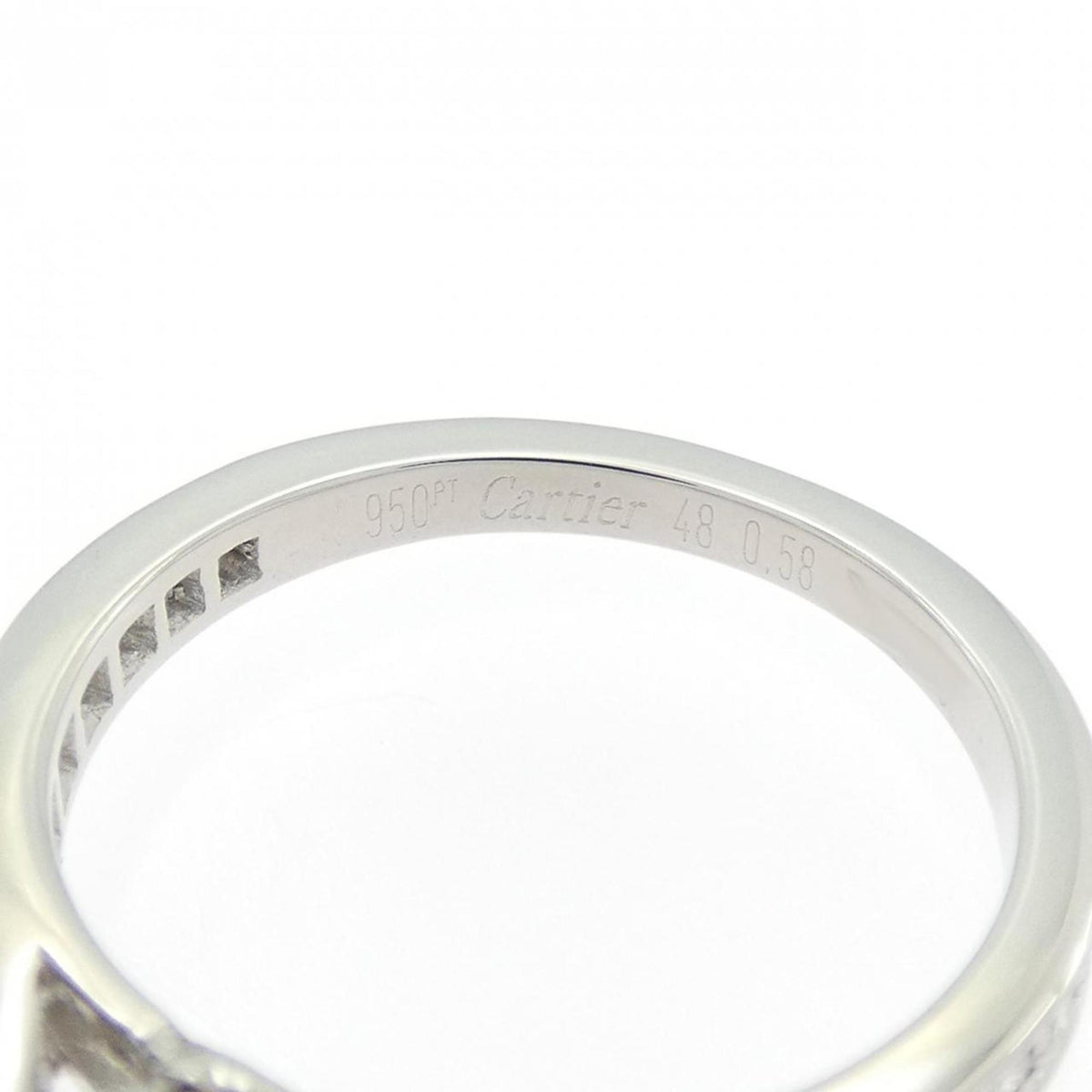 Cartier Platinum Platinum 950 Band Ring (Pre-Owned)