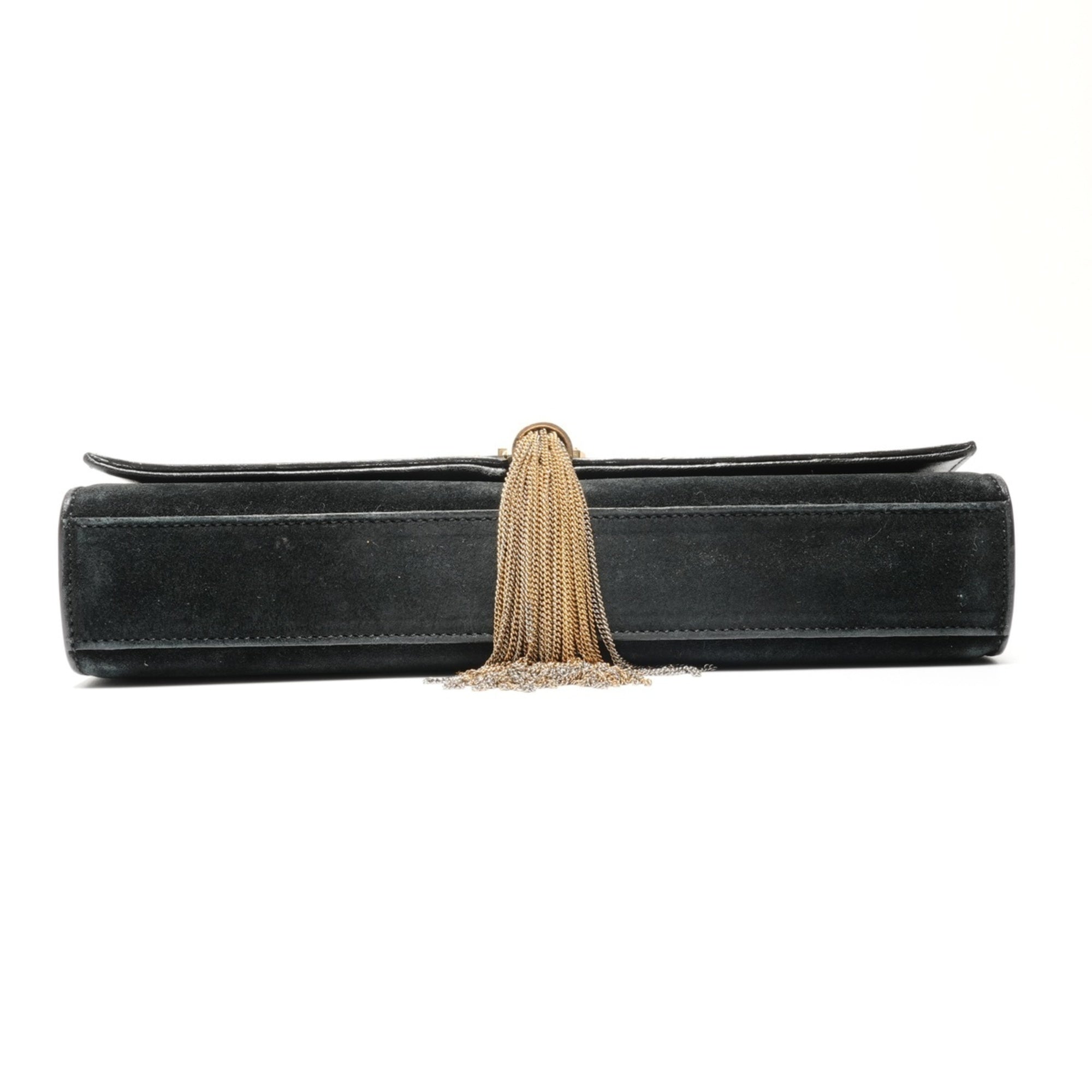 Yves Saint Laurent Black Suede Shoulder Bag (Pre-Owned)