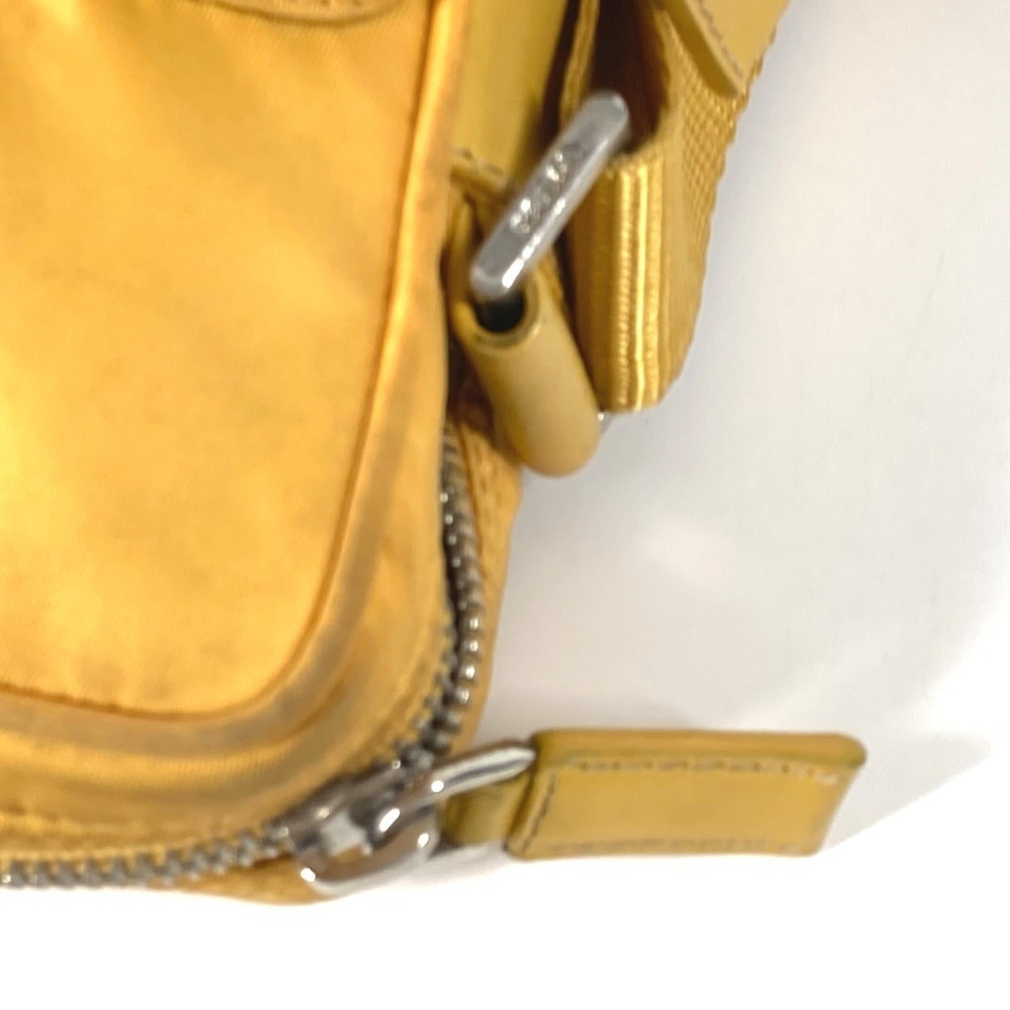 Prada Yellow Nylon Pochette Shoulder Bag (Pre-Owned)