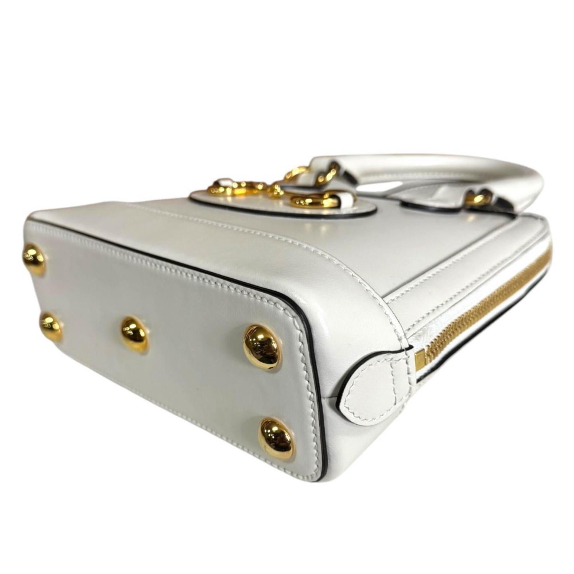 Gucci White Leather Shoulder Bag (Pre-Owned)