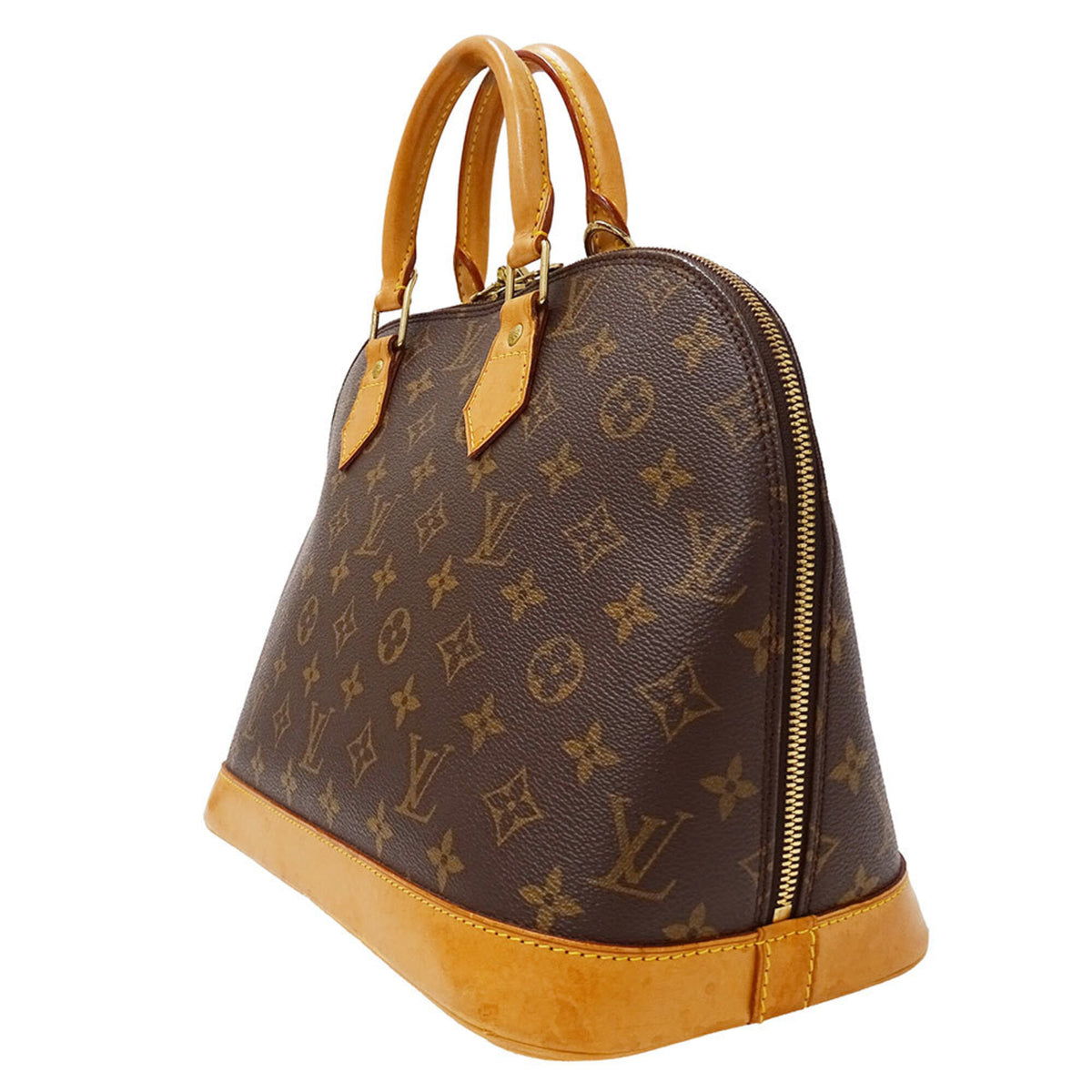 Louis Vuitton Brown Monogram Canvas Handbag (Pre-Owned)