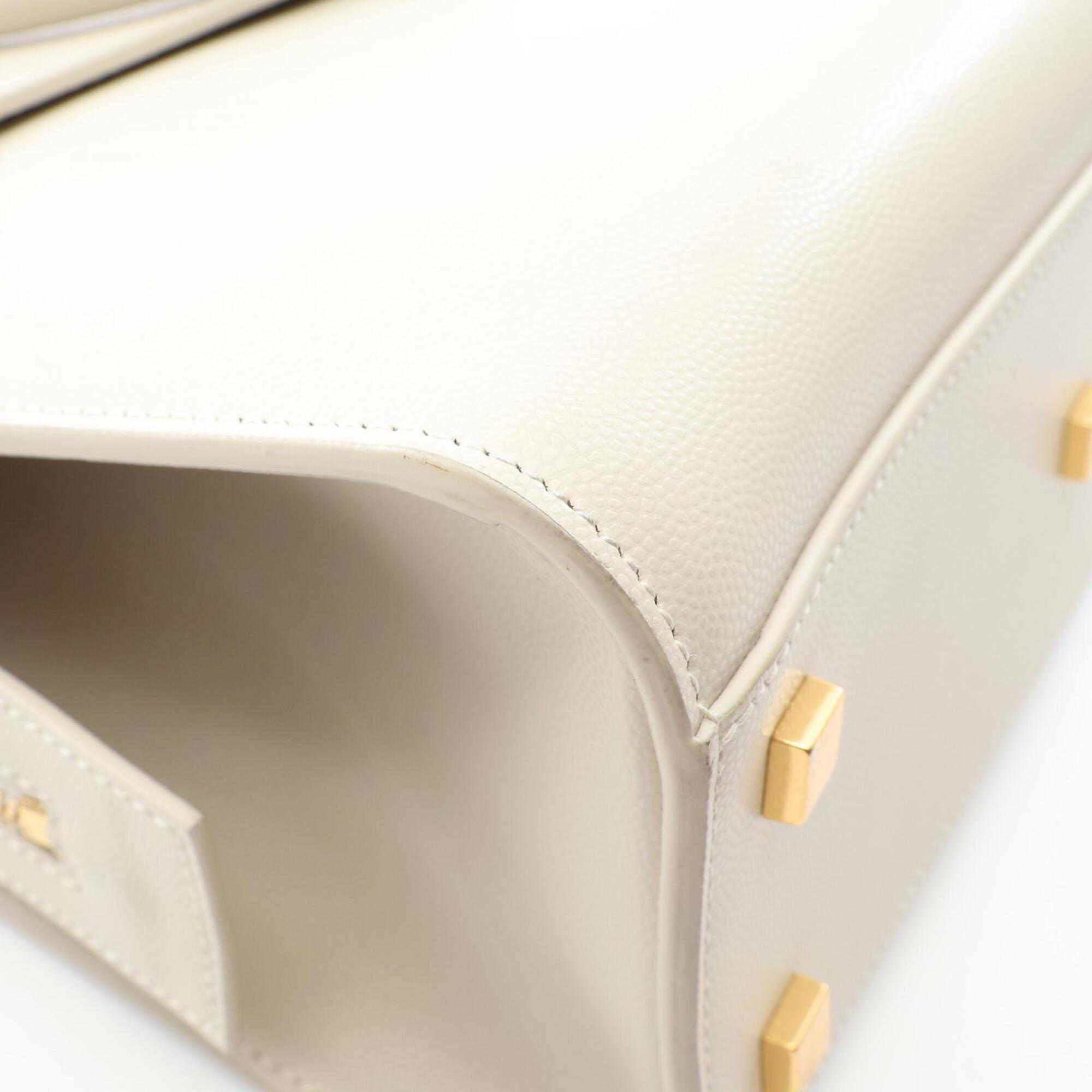 Saint Laurent Ivory Leather Handbag (Pre-Owned)