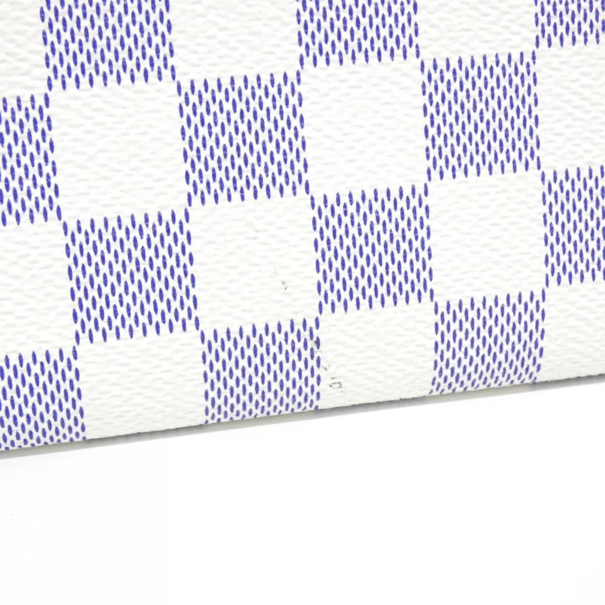 Louis Vuitton Cobalt White Coated Canvas Handbag Pochette (Pre-Owned)