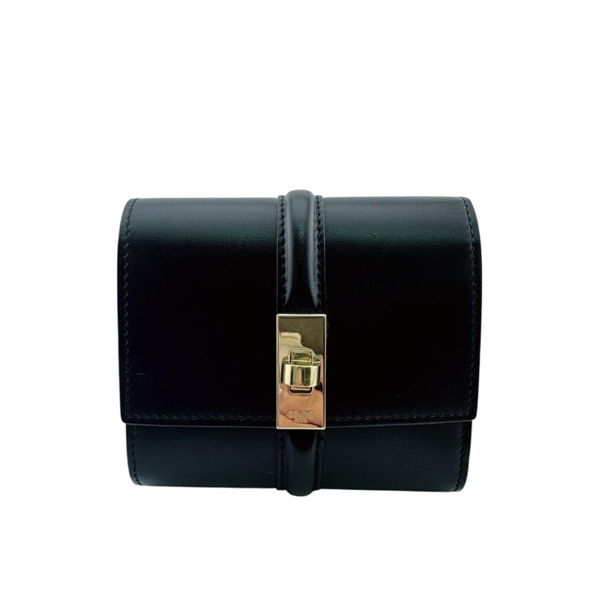 Celine Black Leather Wallet (Tri-Fold) (Pre-Owned)