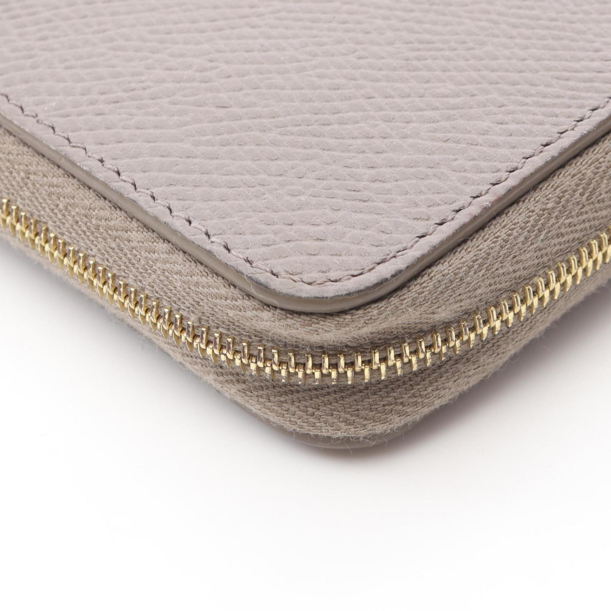 Celine Beige Leather Long Wallet (Bi-Fold) (Pre-Owned)