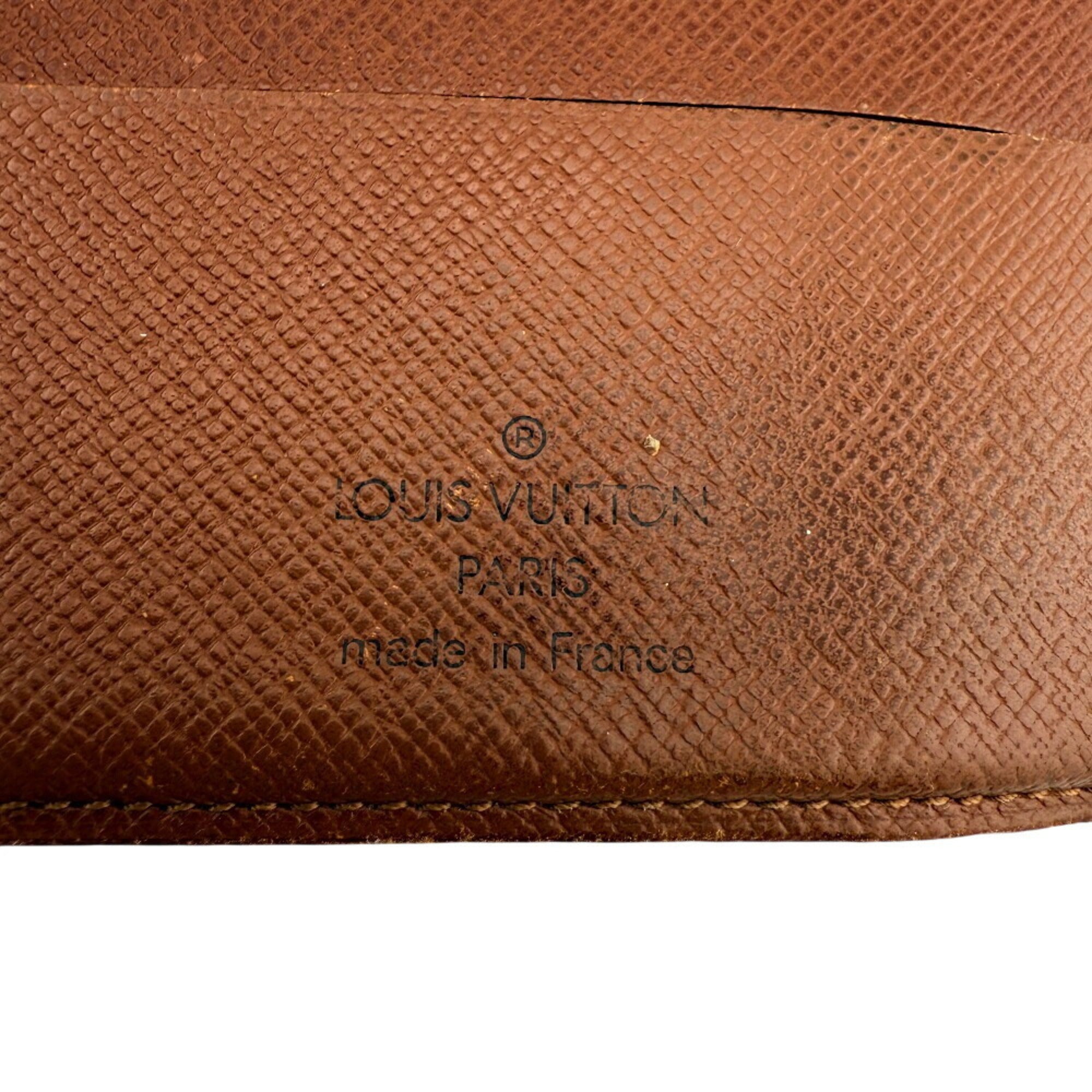 Louis Vuitton Brown Monogram Leather Wallet (Bi-Fold) (Pre-Owned)
