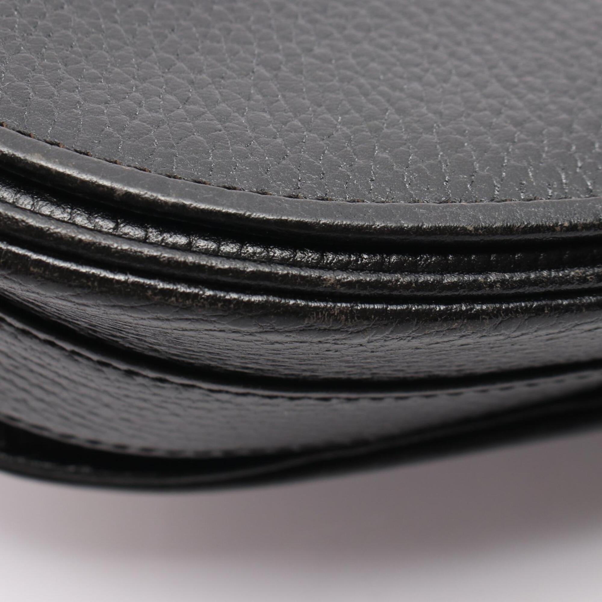 Cartier Black Leather Handbag Shoulder Bag (Pre-Owned)