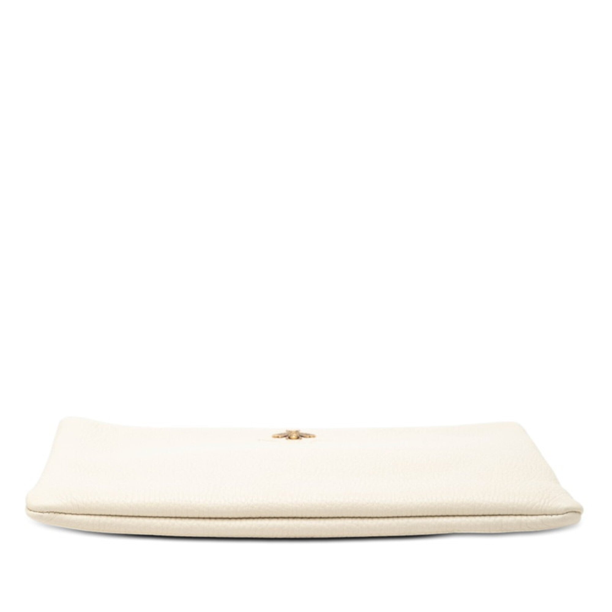 Gucci Ivory Leather Clutch Bag (Pre-Owned)