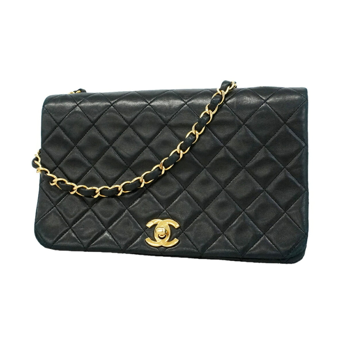 Chanel Black Leather Shoulder Bag (Pre-Owned)
