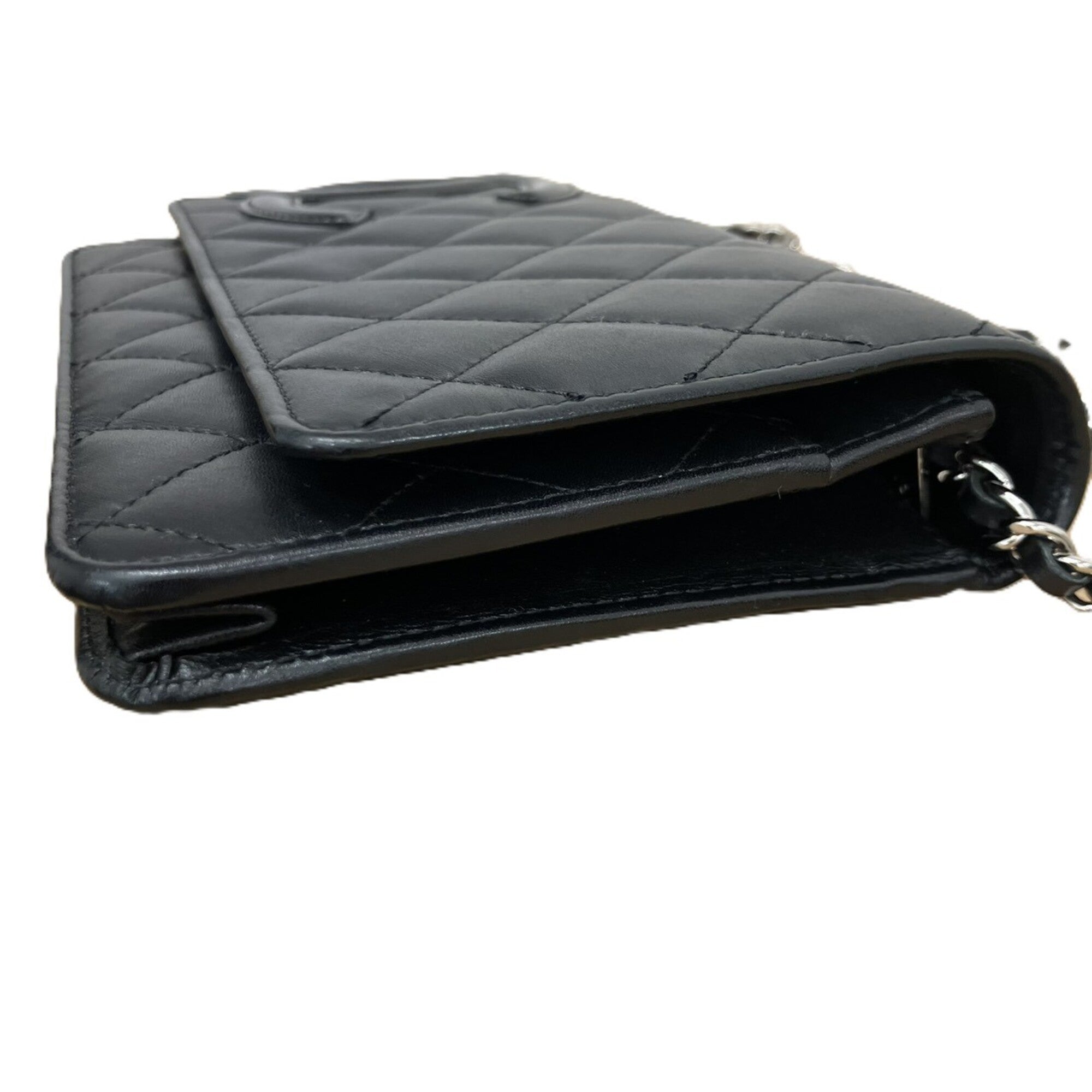 Chanel Ligne Cambon Black Leather Shoulder Bag (Pre-Owned)