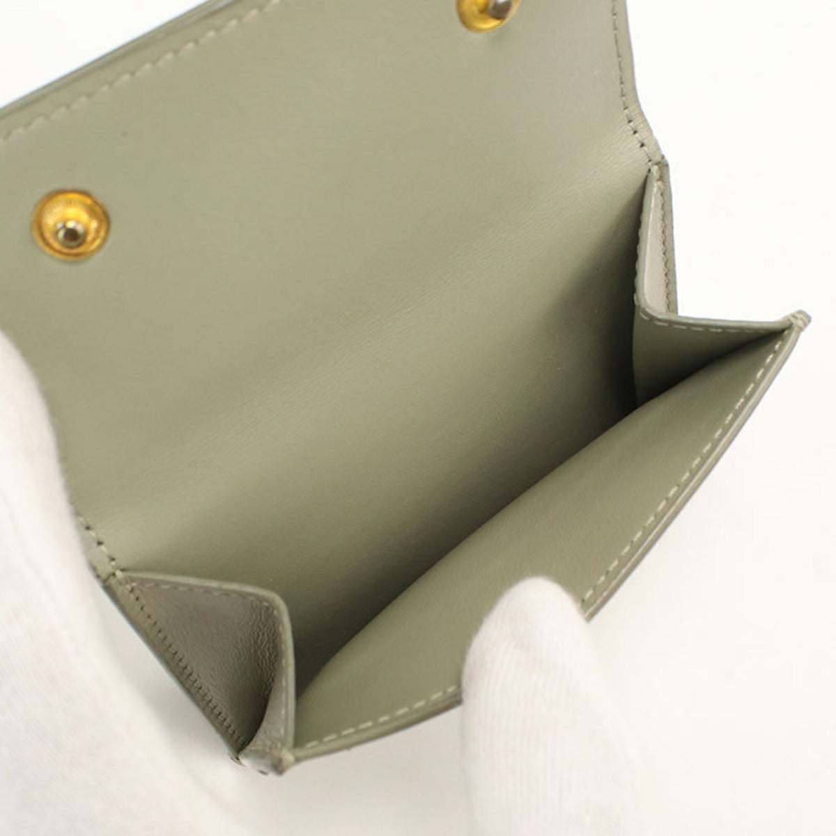 Celine Gray Leather Wallet (Tri-Fold) (Pre-Owned)