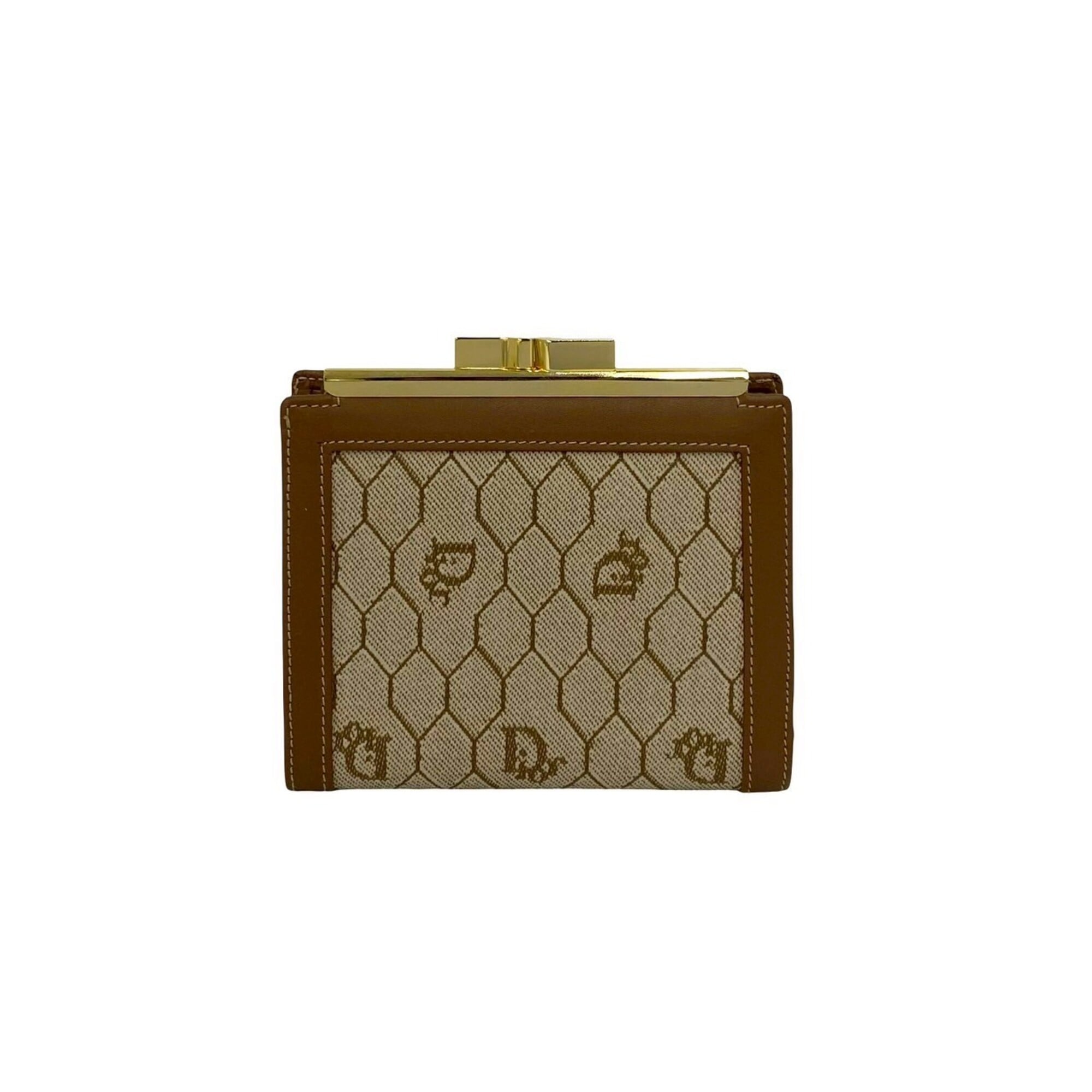Christian Dior Brown Leather Pvc Wallet (Bi-Fold) (Pre-Owned)