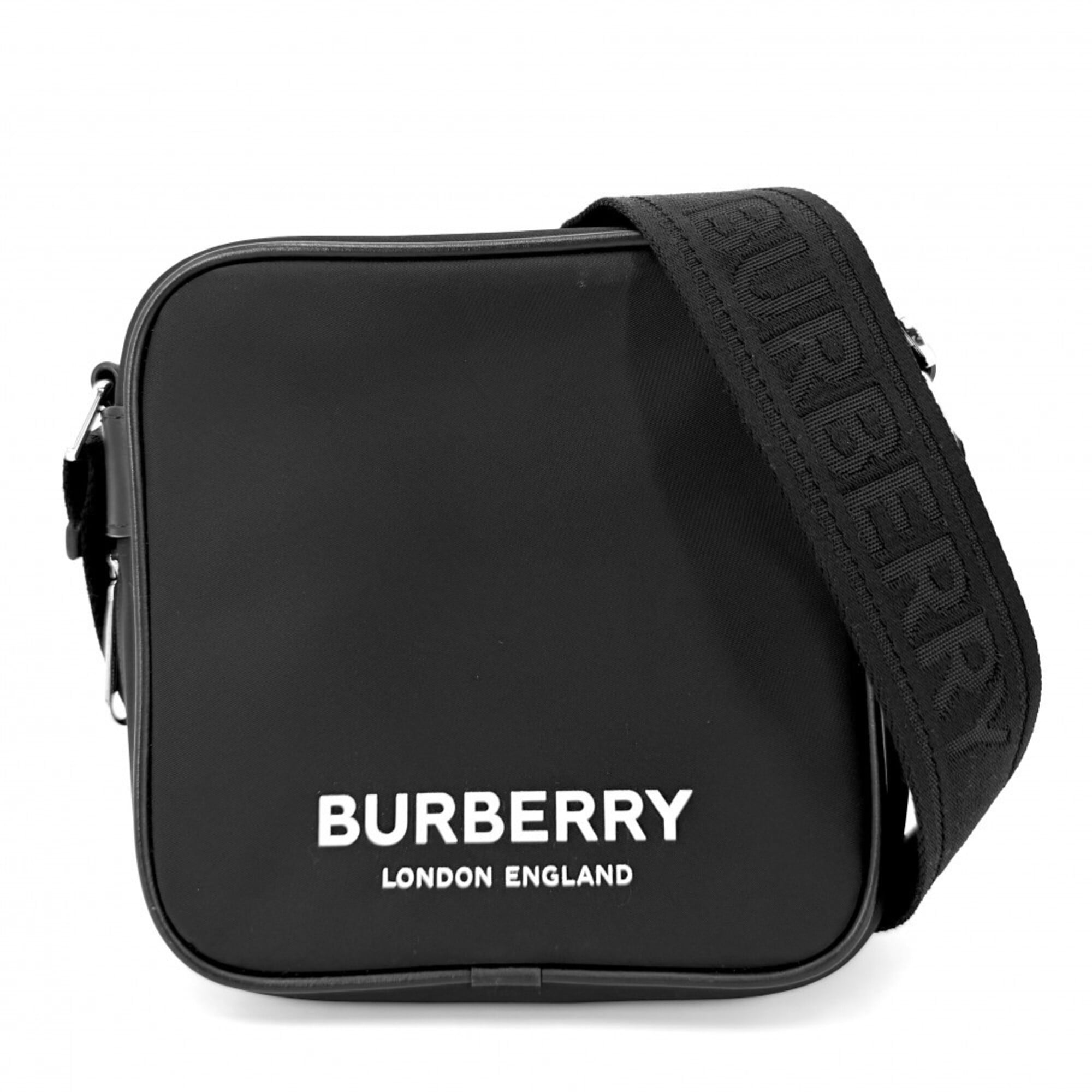 Burberry Black Nylon Leather Shoulder Bag (Pre-Owned)