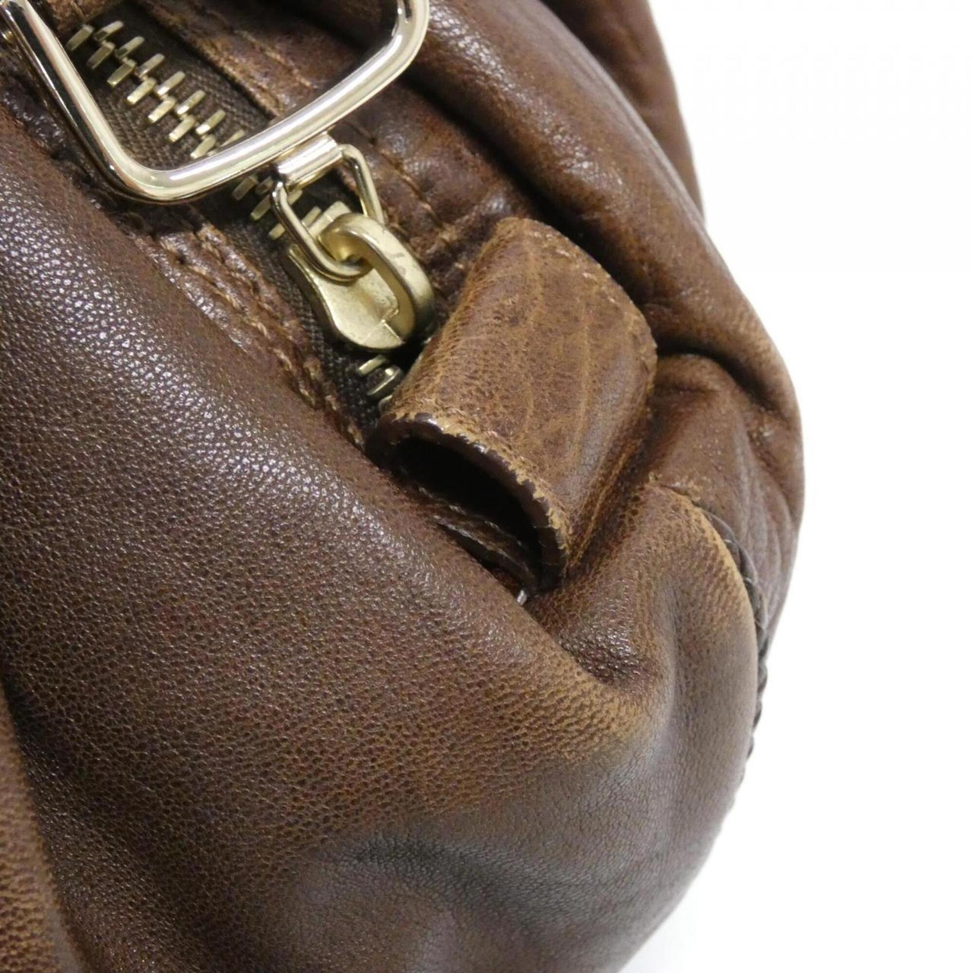 Fendi Brown Leather Handbag (Pre-Owned)