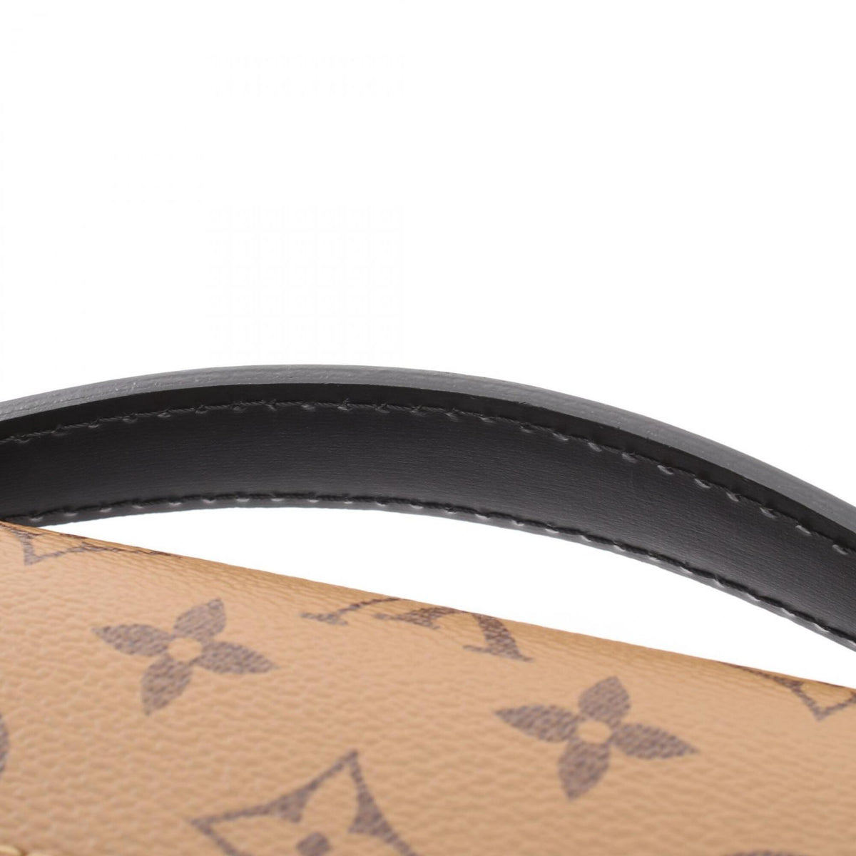 Louis Vuitton Black Brown Coated Canvas Leather Handbag Pochette (Pre-Owned)
