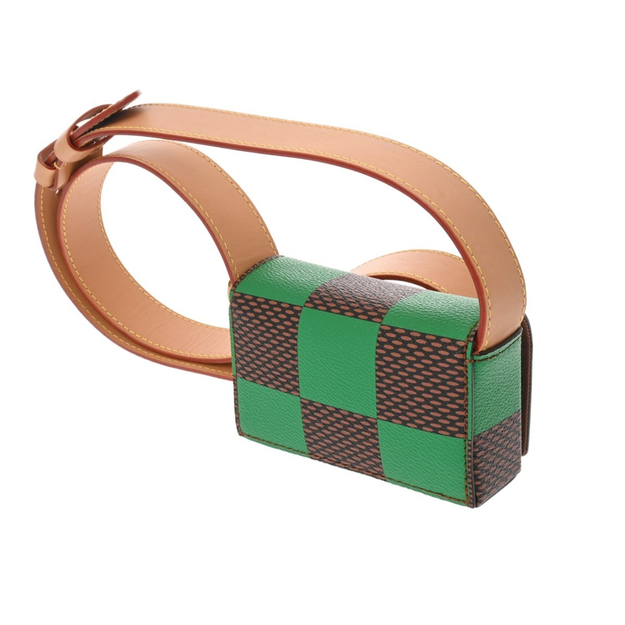 Louis Vuitton Brown Green Damier Canvas Shoulder Bag (Pre-Owned)