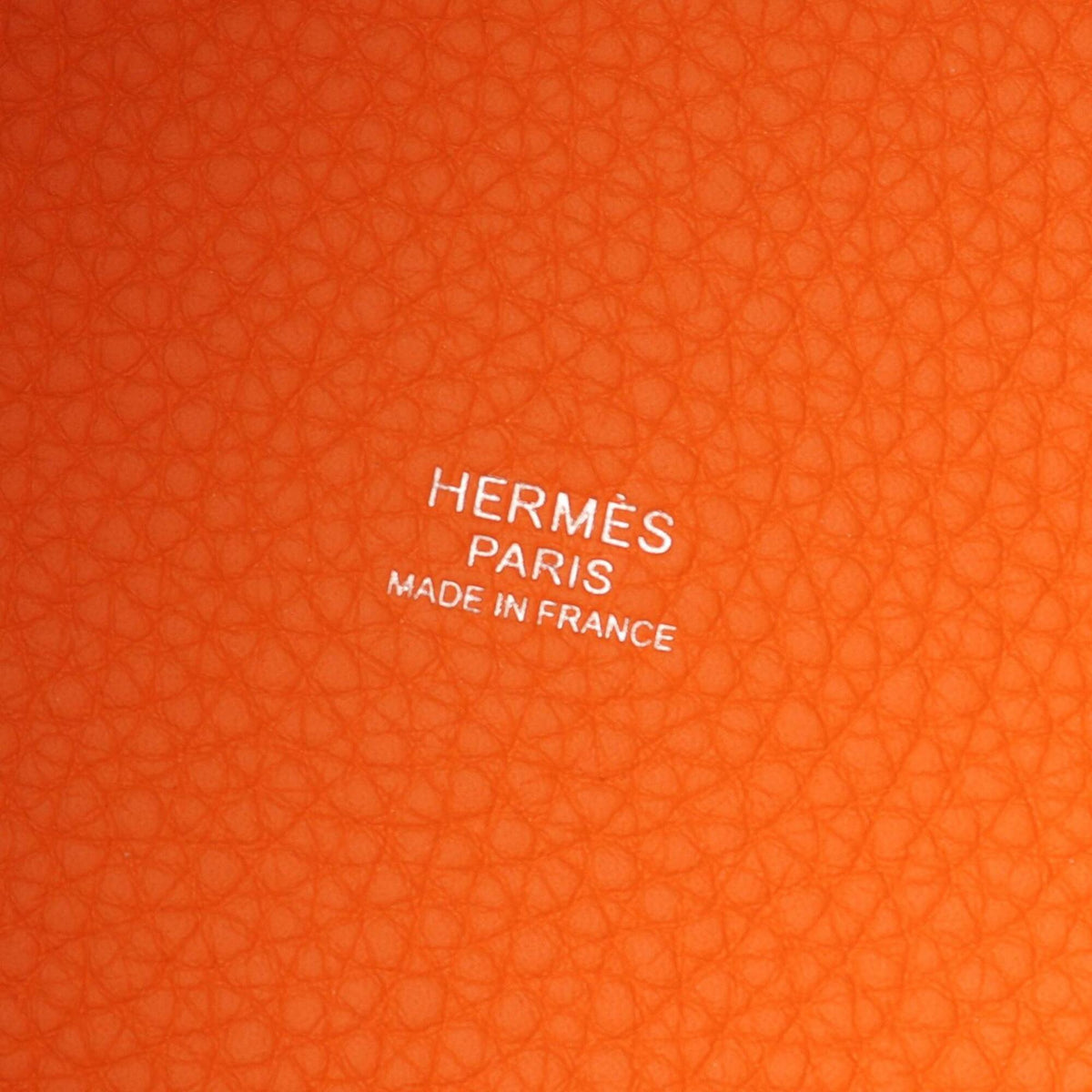 Hermes Orange Taurillon Clemence Leather Leather Handbag (Pre-Owned)