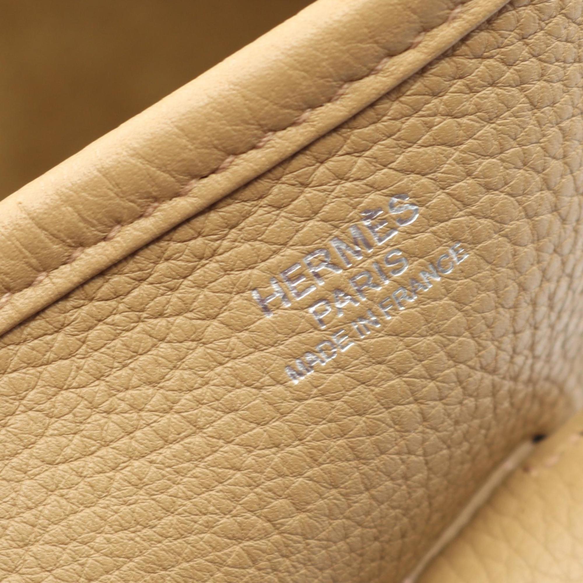 Hermes Beige Taurillon Clemence Leather Shoulder Bag (Pre-Owned)
