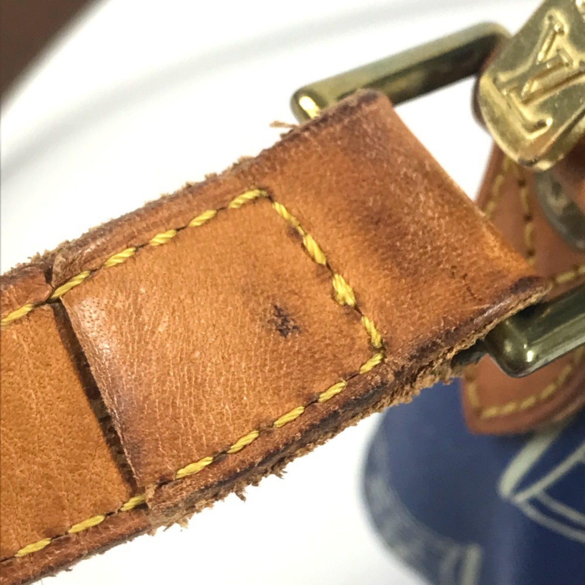 Louis Vuitton Louis Vuitton Cup Blue Leather Pochette Shoulder Bag (Pre-Owned)