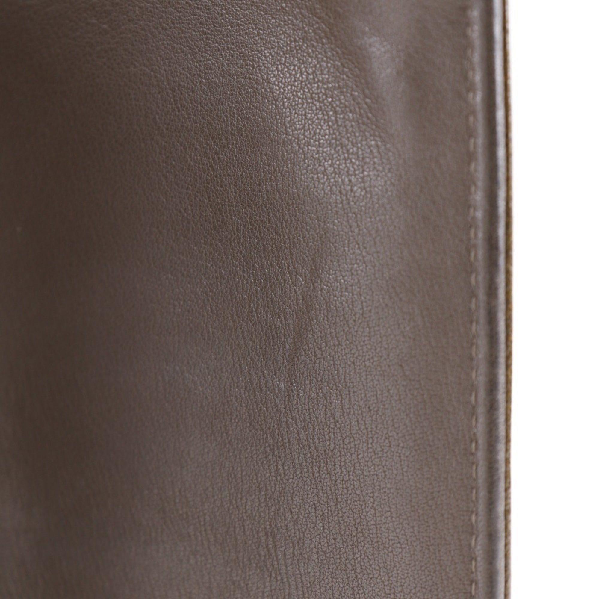 Chanel Bronze Leather Long Wallet (Bi-Fold) (Pre-Owned)