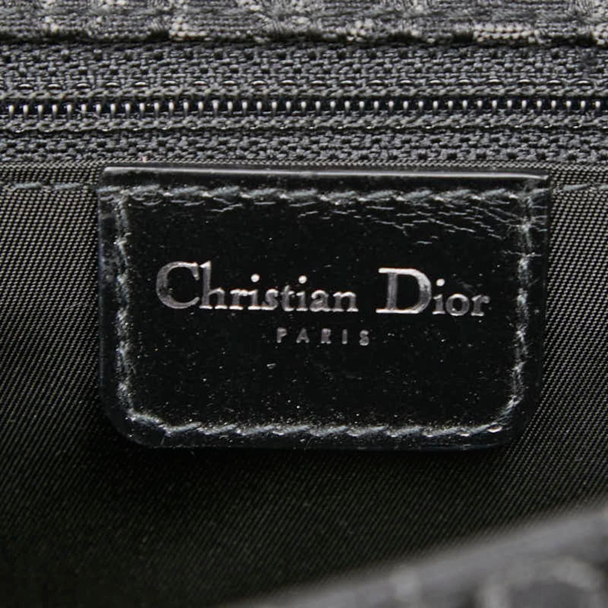 Christian Dior Trotter Black Canvas Leather Shoulder Bag (Pre-Owned)