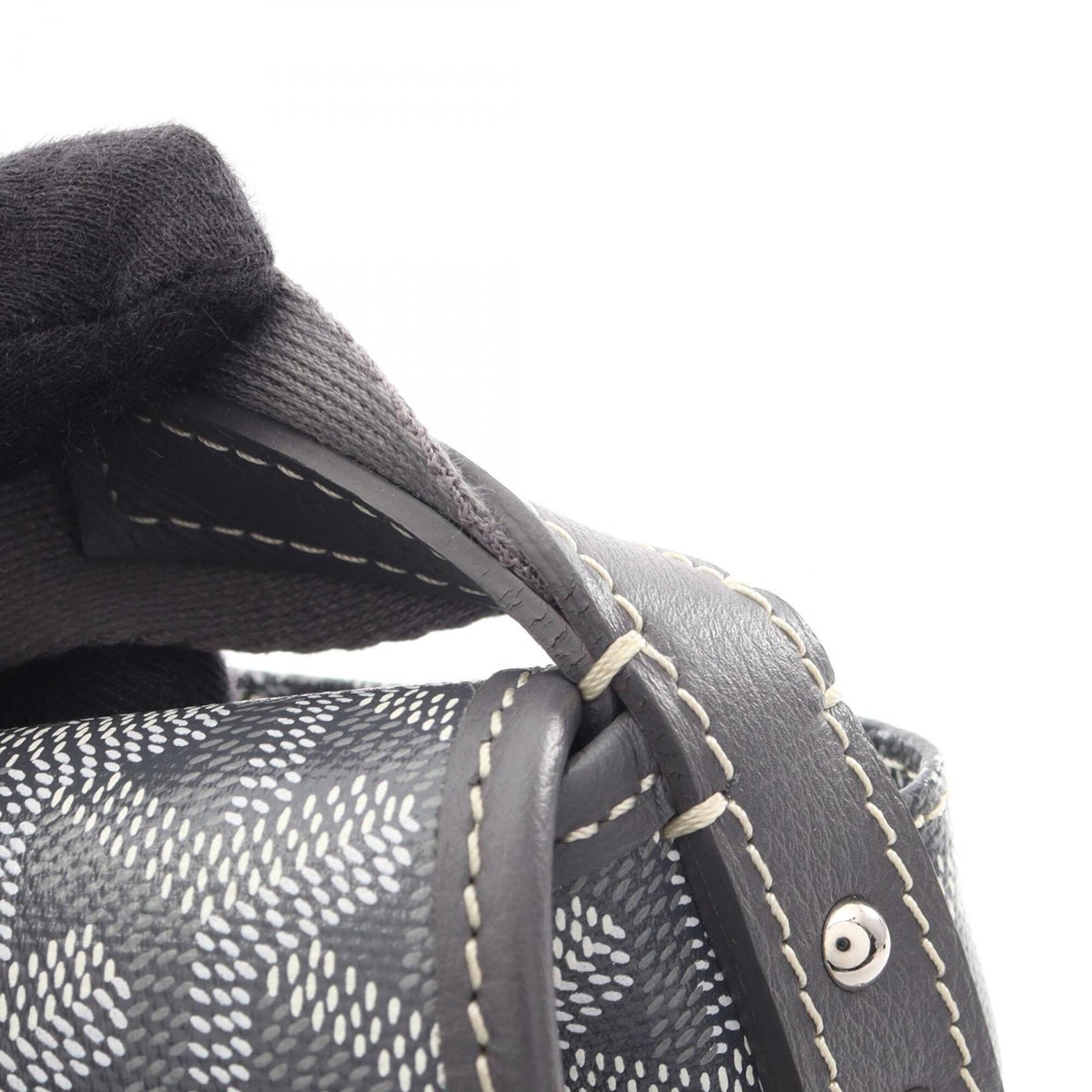 Goyard Gray White Coated Canvas Pvc Leather Handbag Shoulder Bag (Pre-Owned)